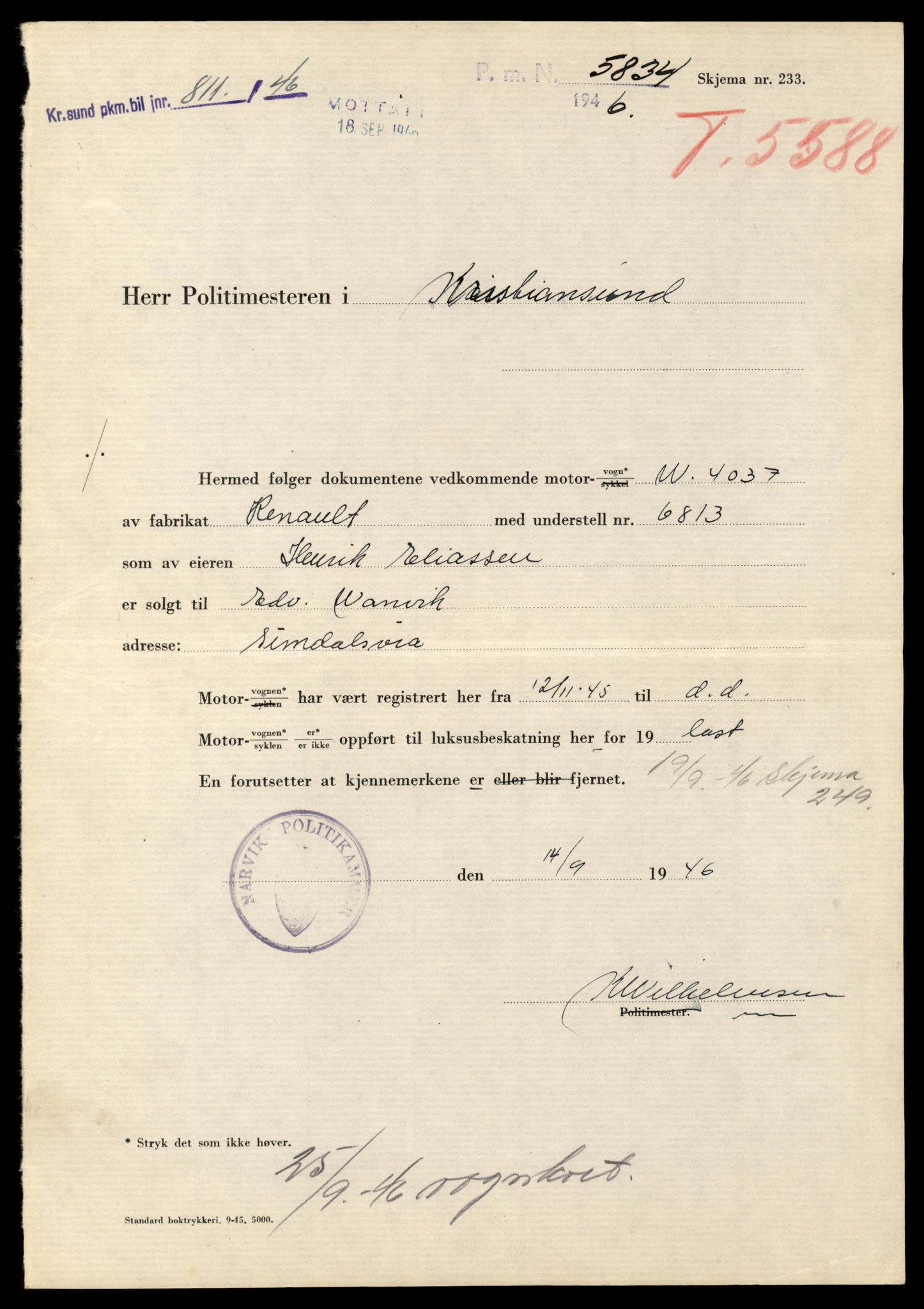 Møre og Romsdal vegkontor - Ålesund trafikkstasjon, AV/SAT-A-4099/F/Fe/L0034: Registreringskort for kjøretøy T 12500 - T 12652, 1927-1998, p. 612