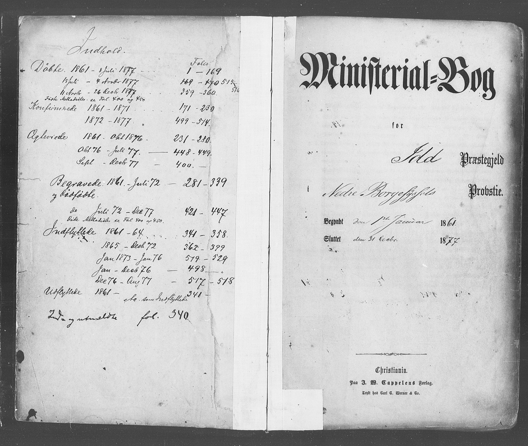 Idd prestekontor Kirkebøker, SAO/A-10911/F/Fc/L0005: Parish register (official) no. III 5, 1861-1877