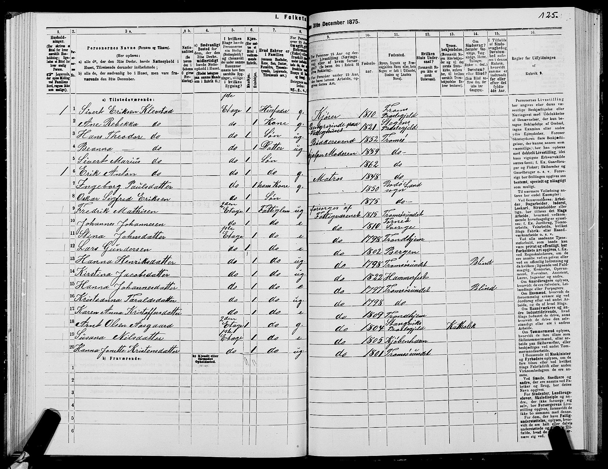 SATØ, 1875 census for 1902P Tromsø, 1875, p. 3125