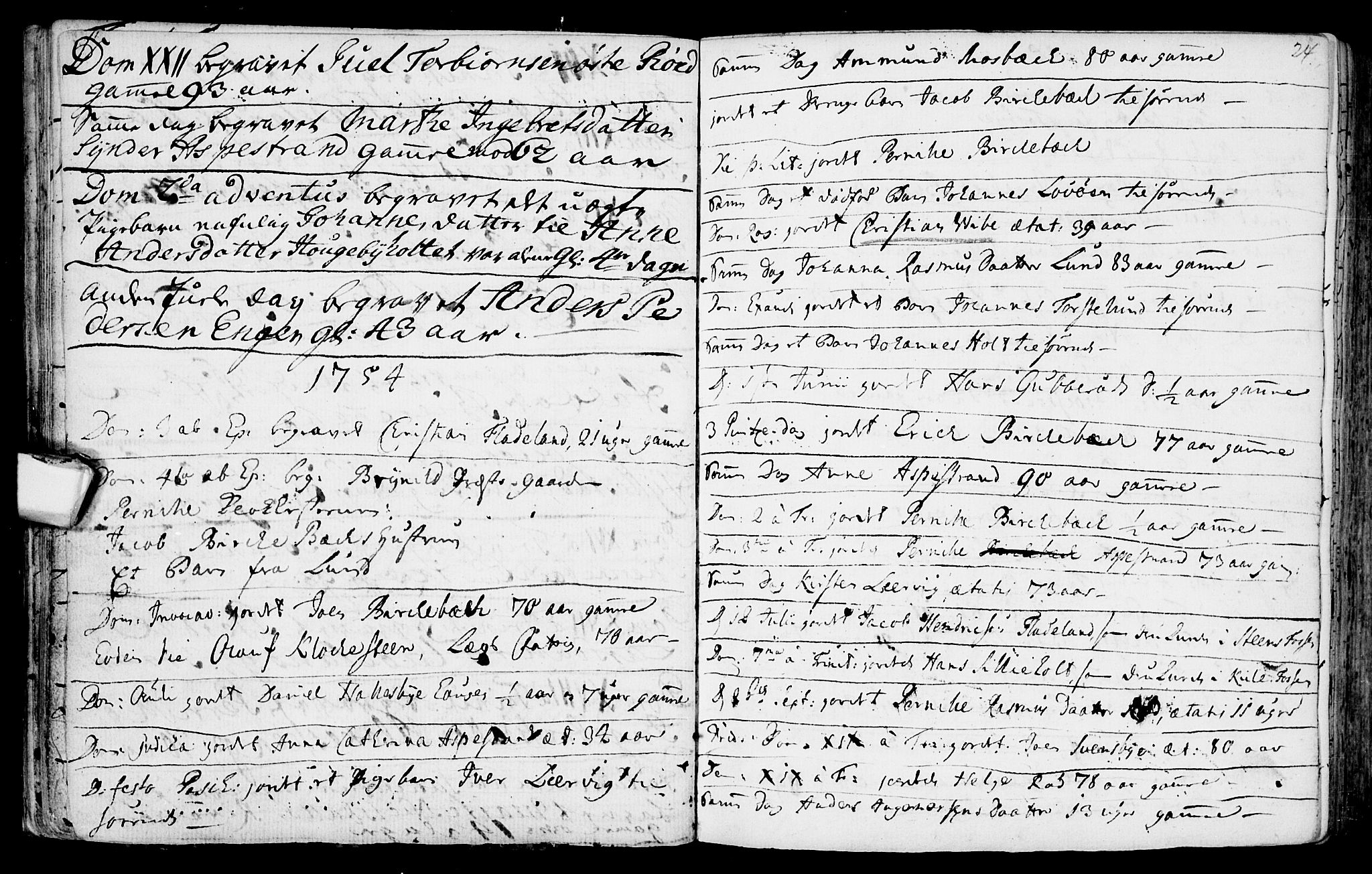Aremark prestekontor Kirkebøker, SAO/A-10899/F/Fa/L0003: Parish register (official) no. I 3, 1745-1795, p. 24