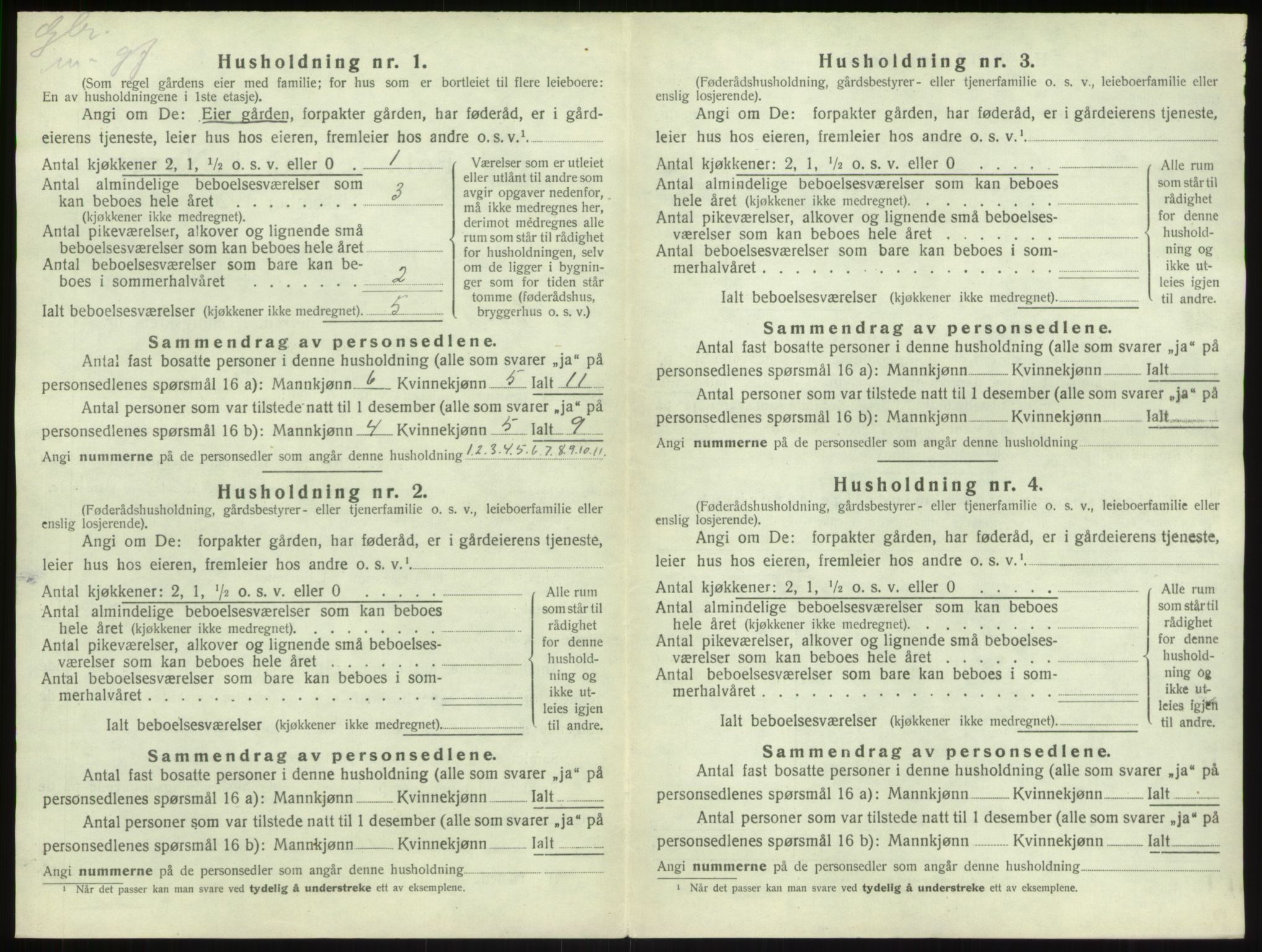 SAB, 1920 census for Sogndal, 1920, p. 676