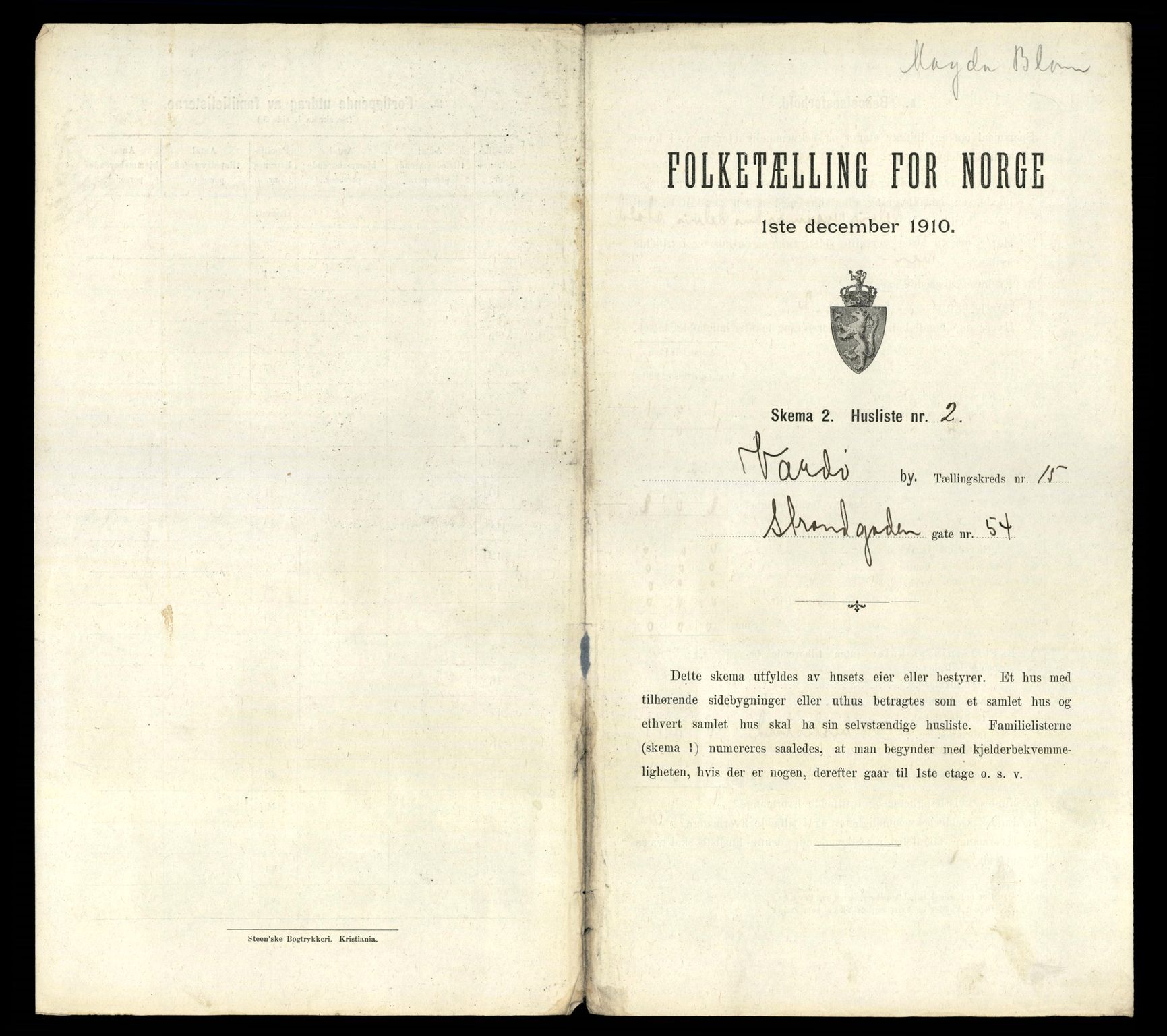 RA, 1910 census for Vardø, 1910, p. 2016