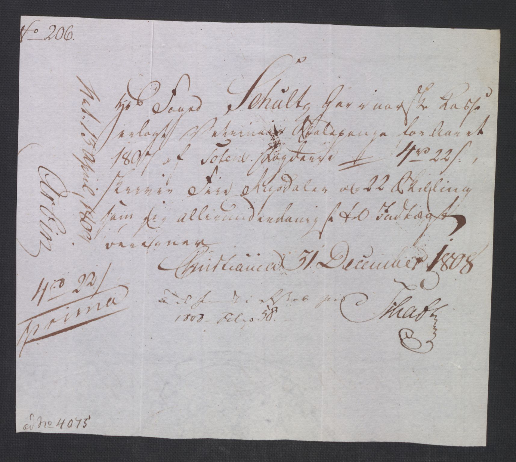 Rentekammeret inntil 1814, Reviderte regnskaper, Fogderegnskap, AV/RA-EA-4092/R19/L1396: Fogderegnskap Toten, Hadeland og Vardal, 1808, p. 680