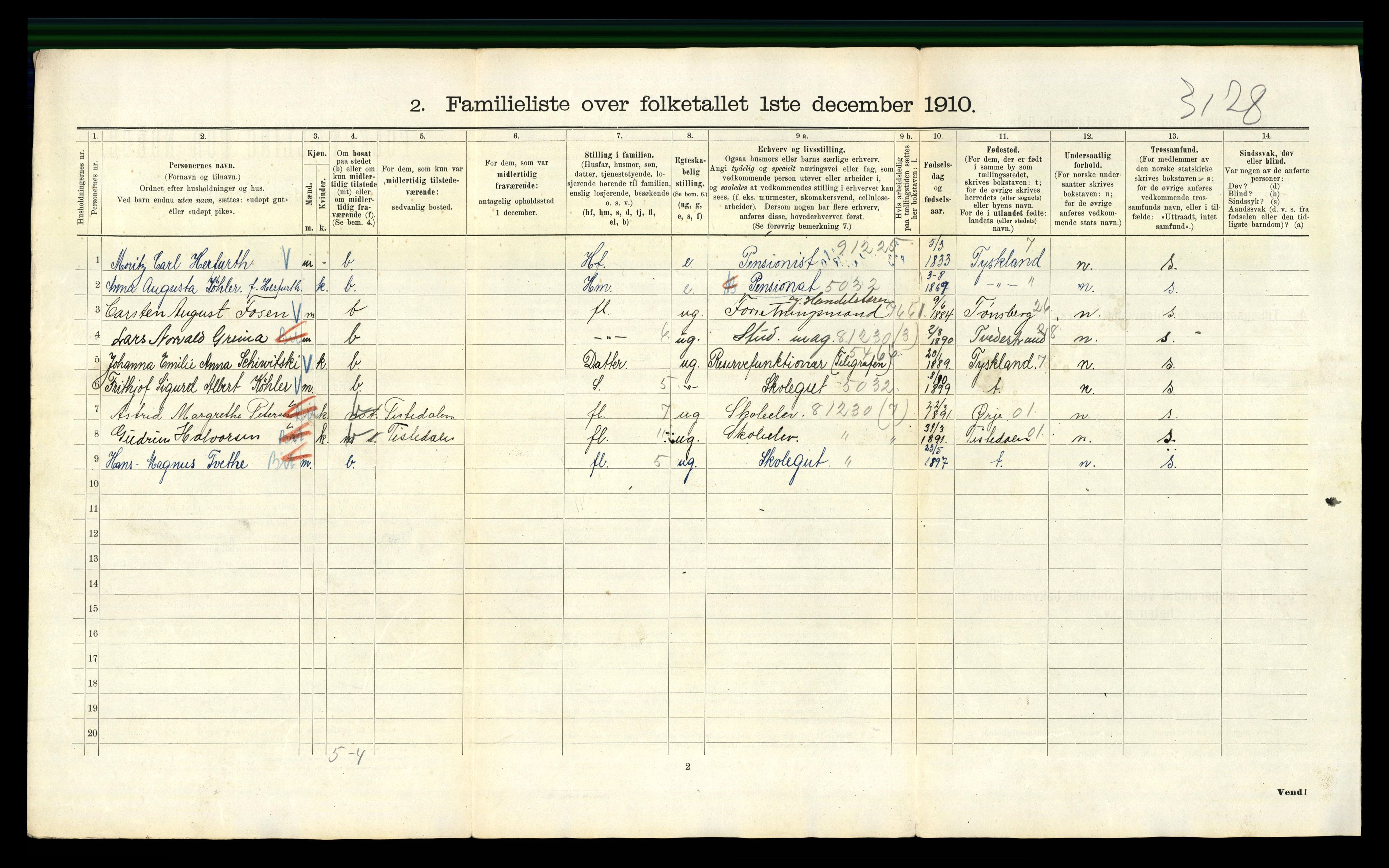 RA, 1910 census for Kristiania, 1910, p. 33638