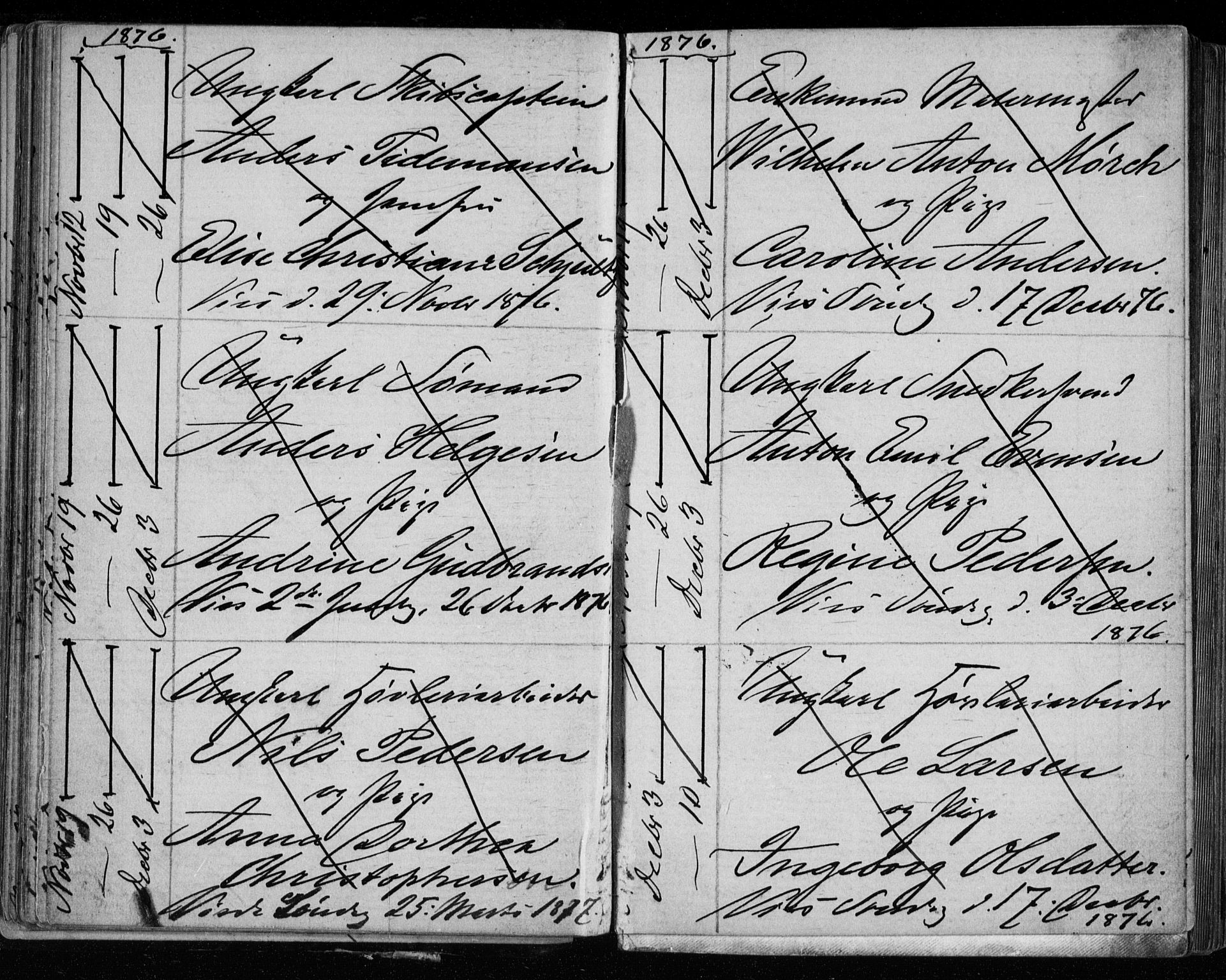 Bragernes kirkebøker, AV/SAKO-A-6/H/Ha/L0006: Banns register no. 6, 1873-1896