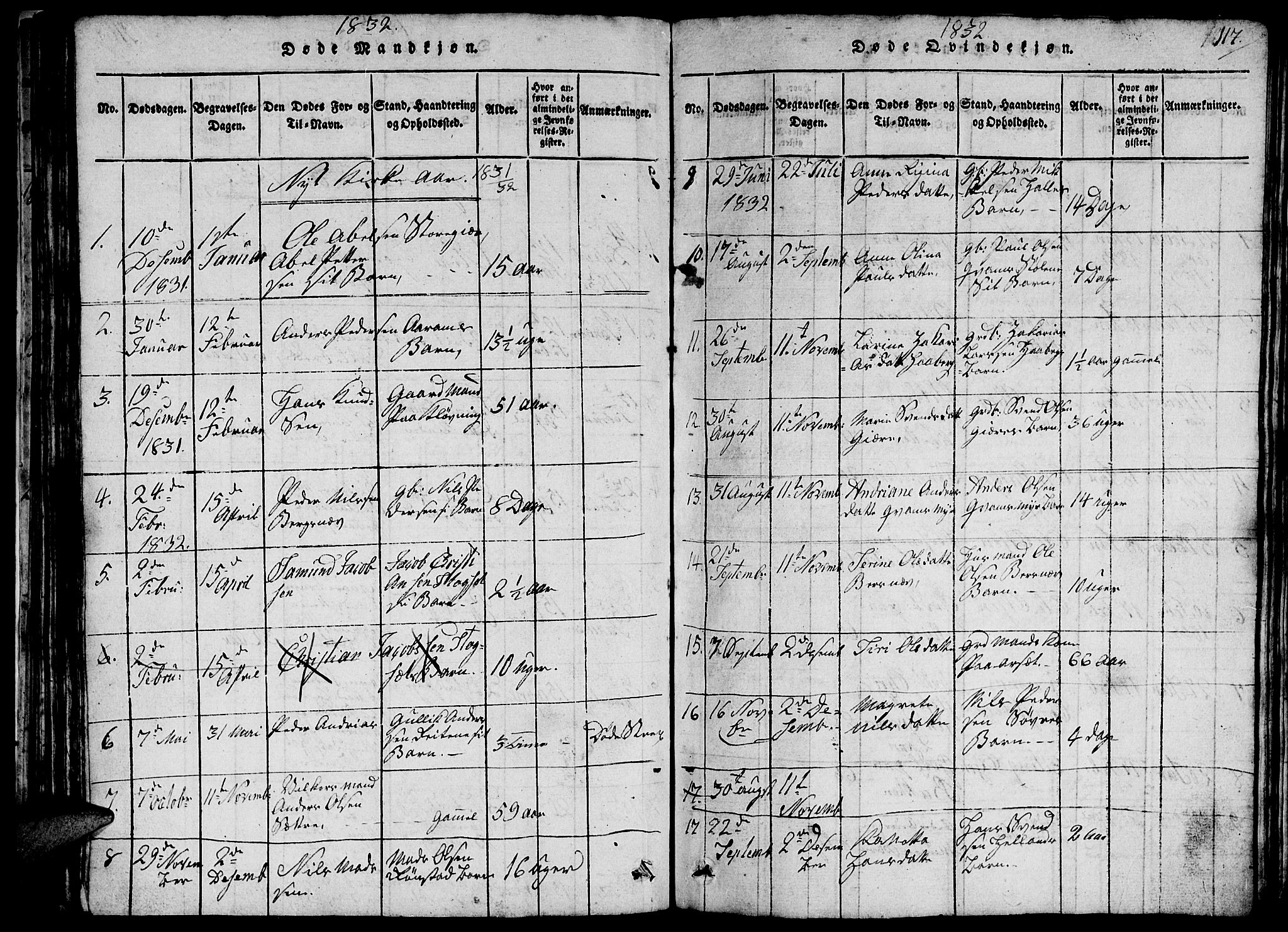 Ministerialprotokoller, klokkerbøker og fødselsregistre - Møre og Romsdal, SAT/A-1454/503/L0046: Parish register (copy) no. 503C01, 1816-1842, p. 117