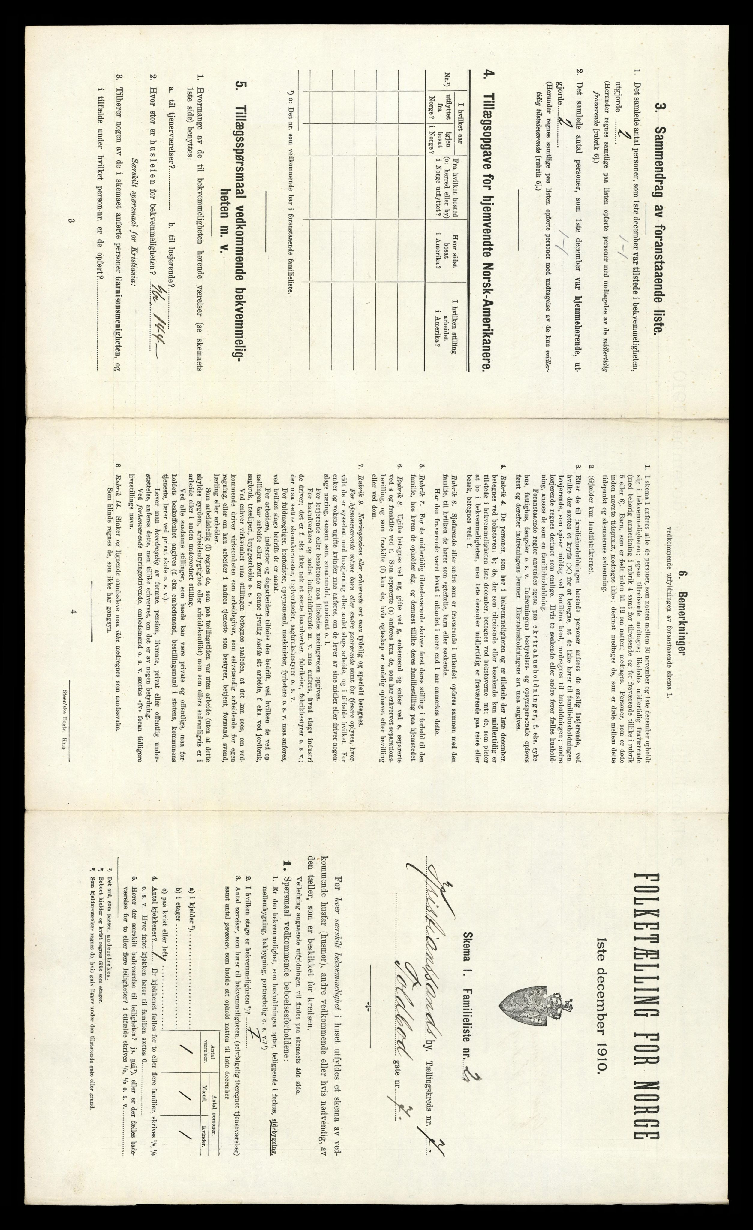 RA, 1910 census for Kristiansand, 1910, p. 1560