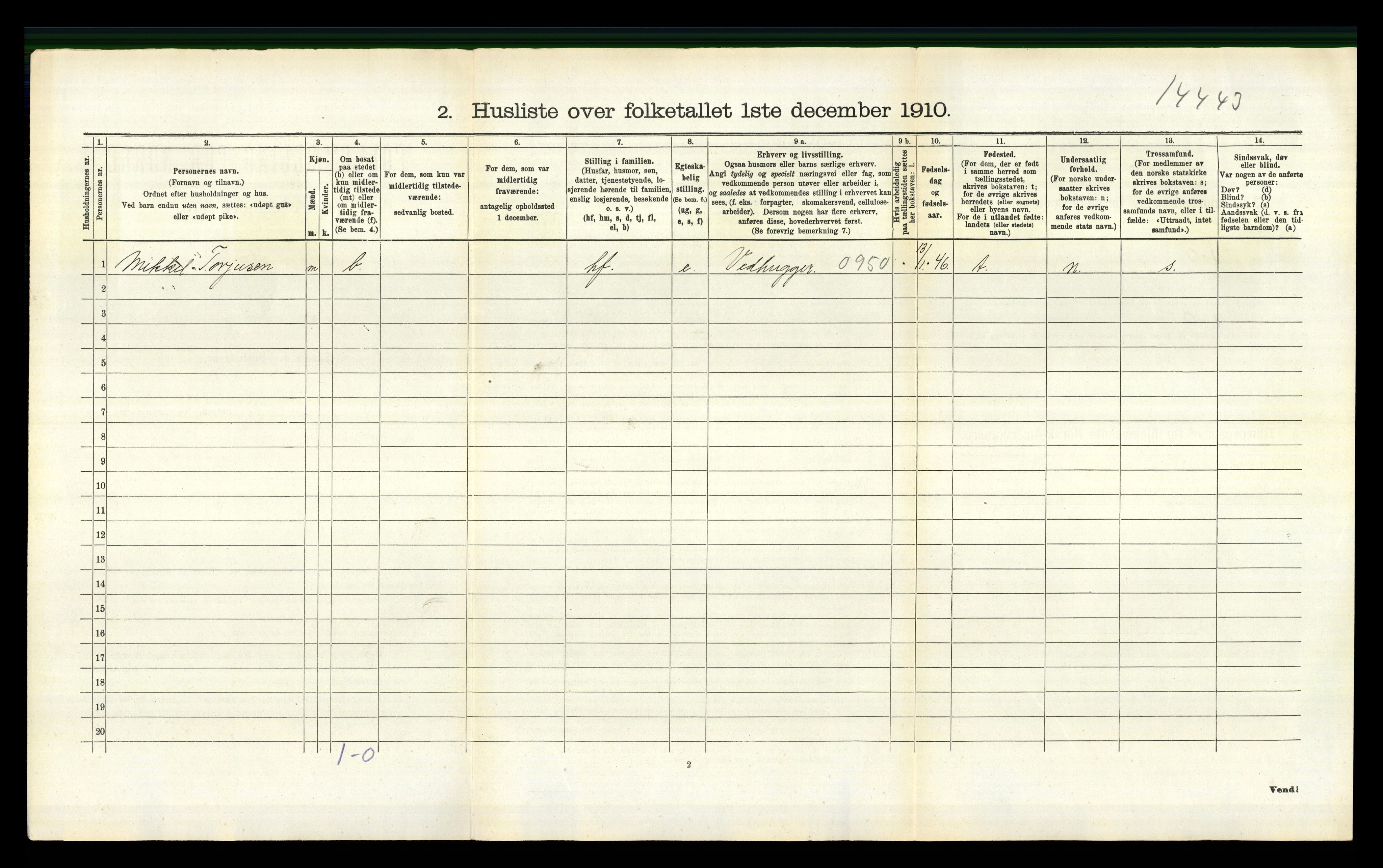 RA, 1910 census for Evje, 1910, p. 171