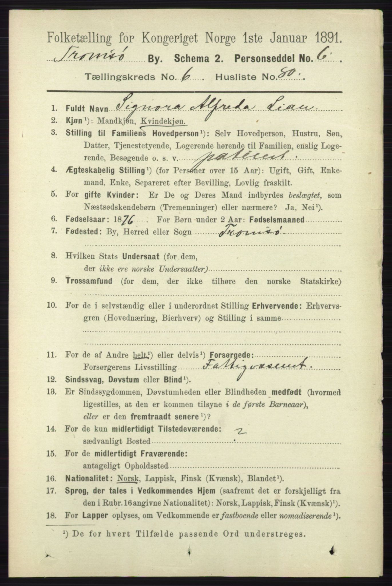 RA, 1891 census for 1902 Tromsø, 1891, p. 6510