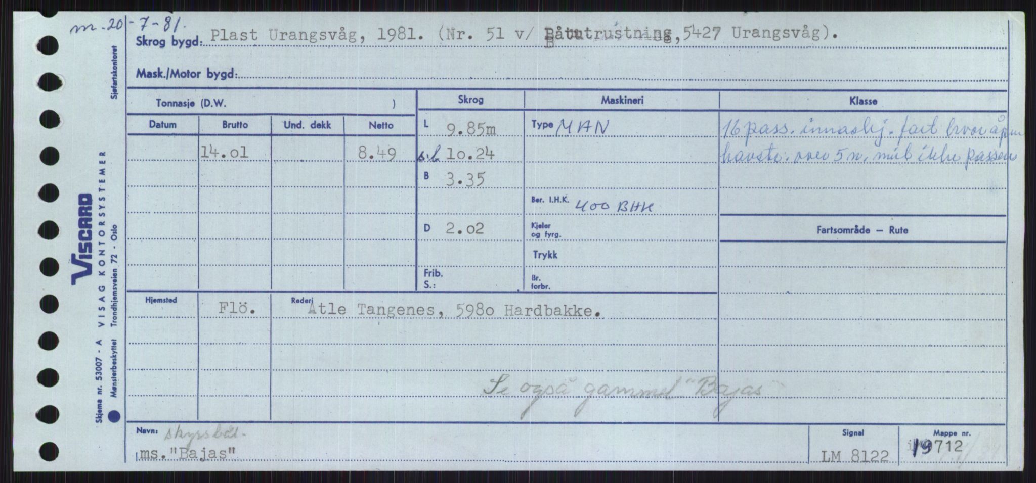 Sjøfartsdirektoratet med forløpere, Skipsmålingen, AV/RA-S-1627/H/Ha/L0001/0001: Fartøy, A-Eig / Fartøy A-Bjøn, p. 593