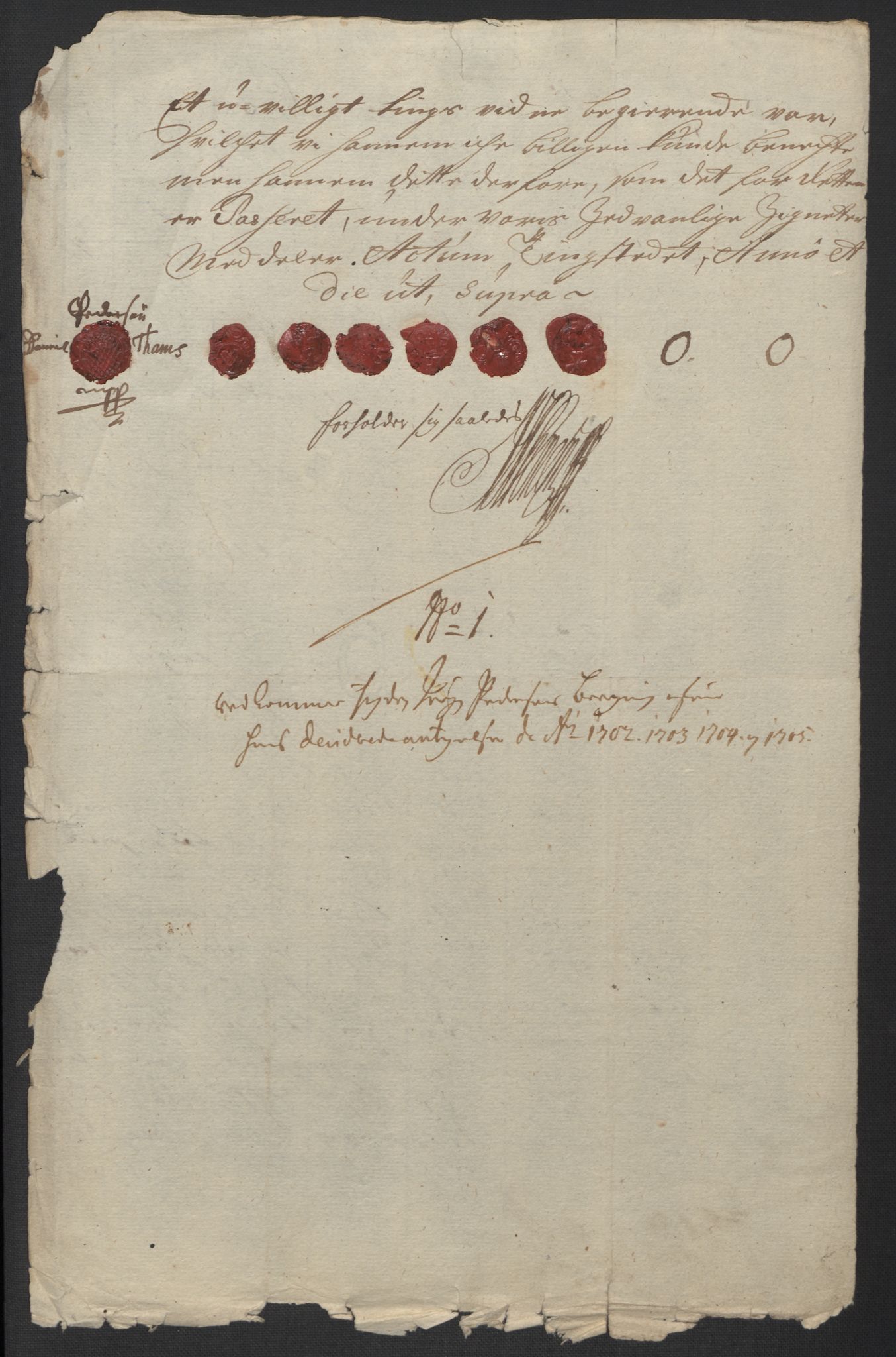 Rentekammeret inntil 1814, Reviderte regnskaper, Fogderegnskap, AV/RA-EA-4092/R60/L3955: Fogderegnskap Orkdal og Gauldal, 1705, p. 581