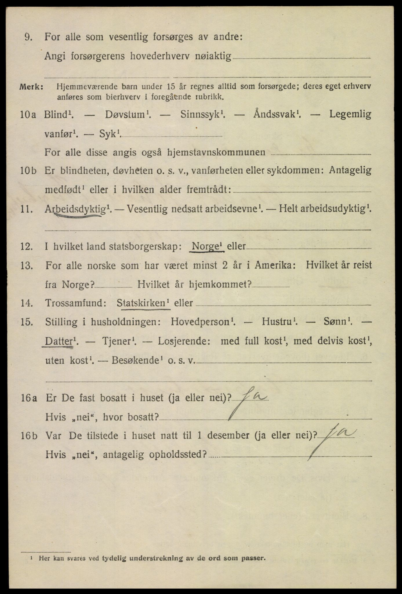 SAK, 1920 census for Kristiansand, 1920, p. 44022