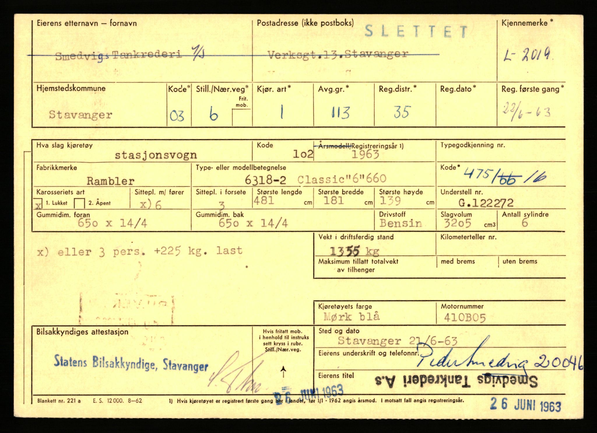 Stavanger trafikkstasjon, AV/SAST-A-101942/0/F/L0006: L-1700 - L-2149, 1930-1971, p. 1339