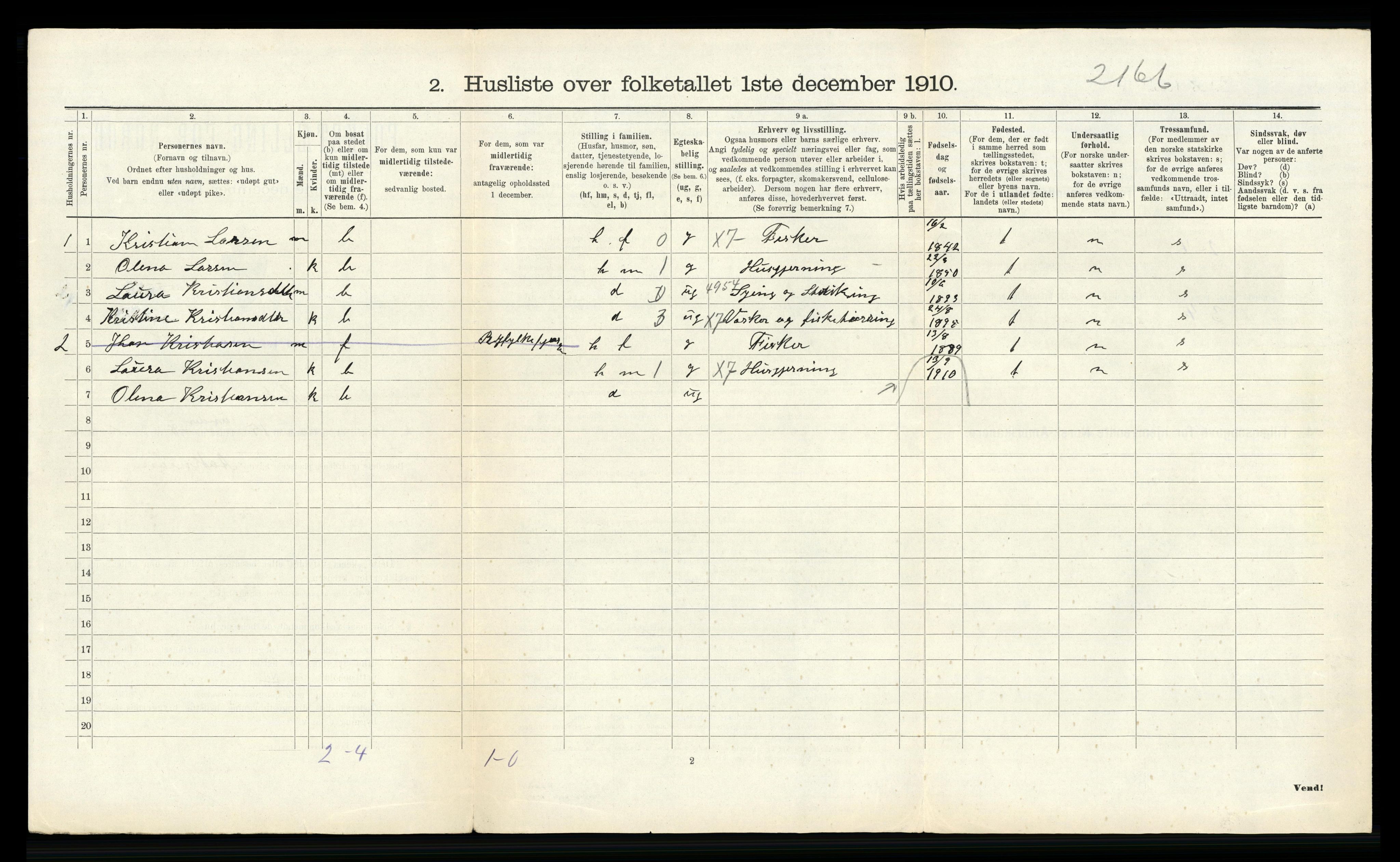 RA, 1910 census for Åkra, 1910, p. 843