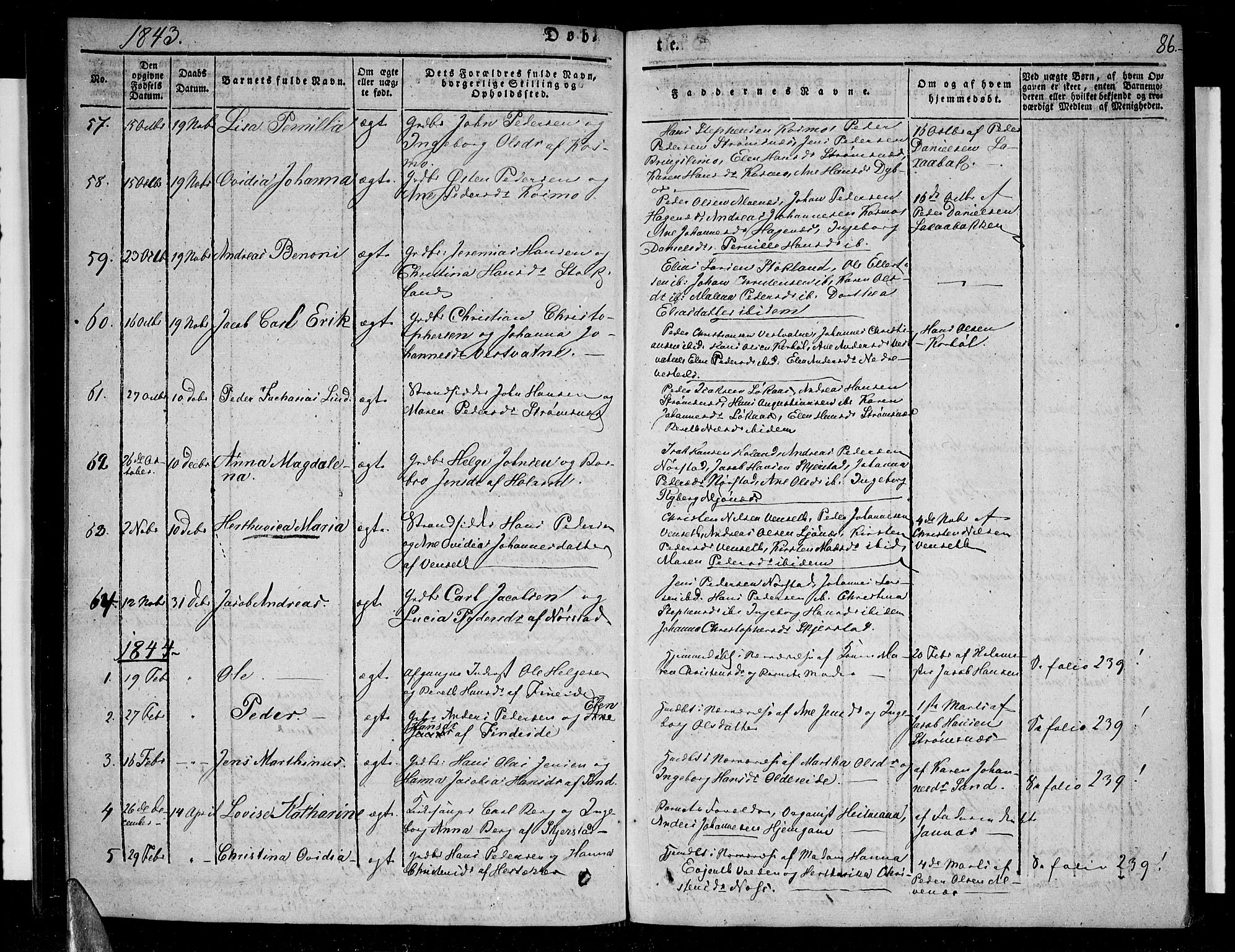 Ministerialprotokoller, klokkerbøker og fødselsregistre - Nordland, AV/SAT-A-1459/852/L0737: Parish register (official) no. 852A07, 1833-1849, p. 86