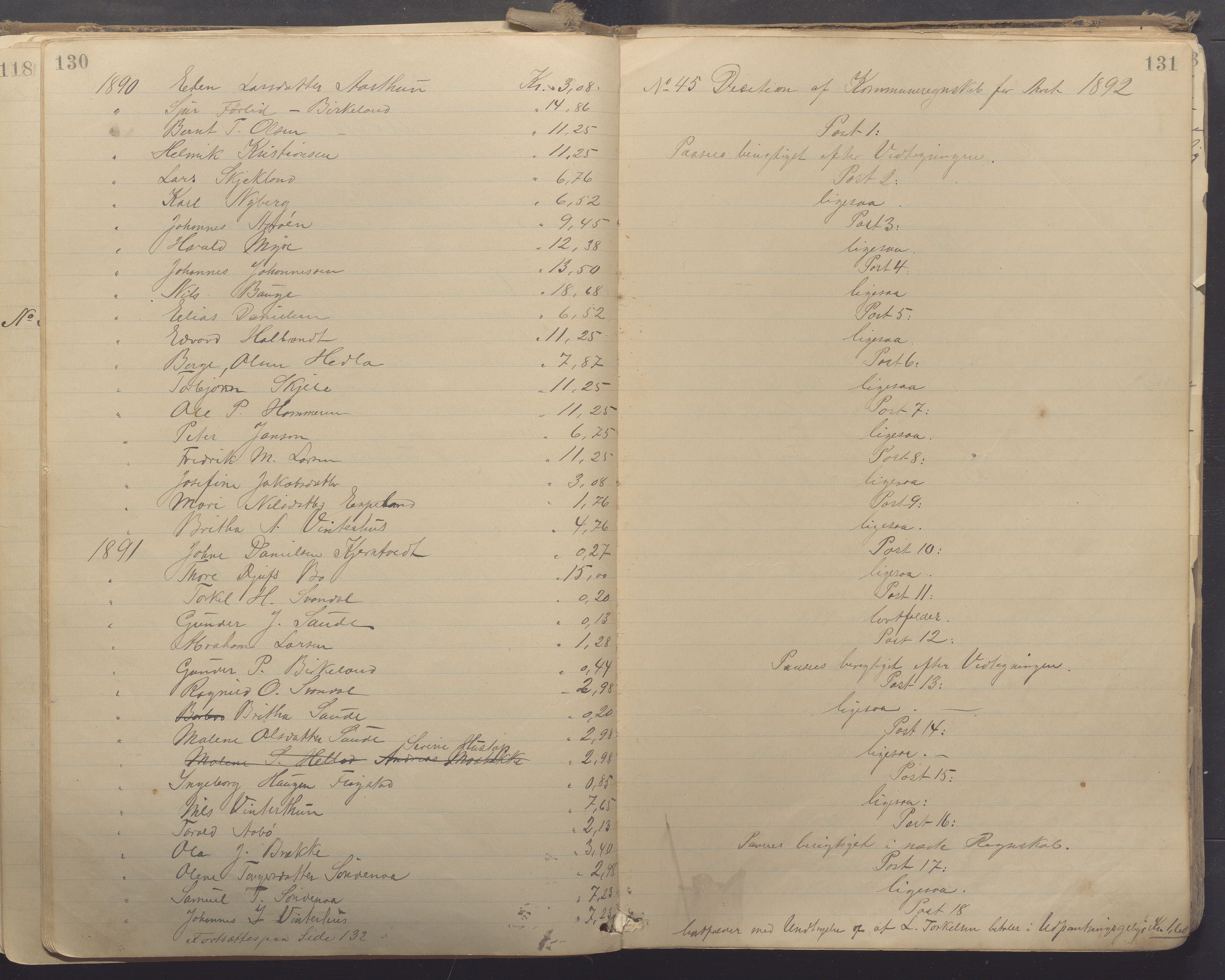 Sauda kommune - Formannskapet/sentraladministrasjonen, IKAR/K-100597/A/Aa/L0003: Møtebok, 1888-1905, p. 130-131