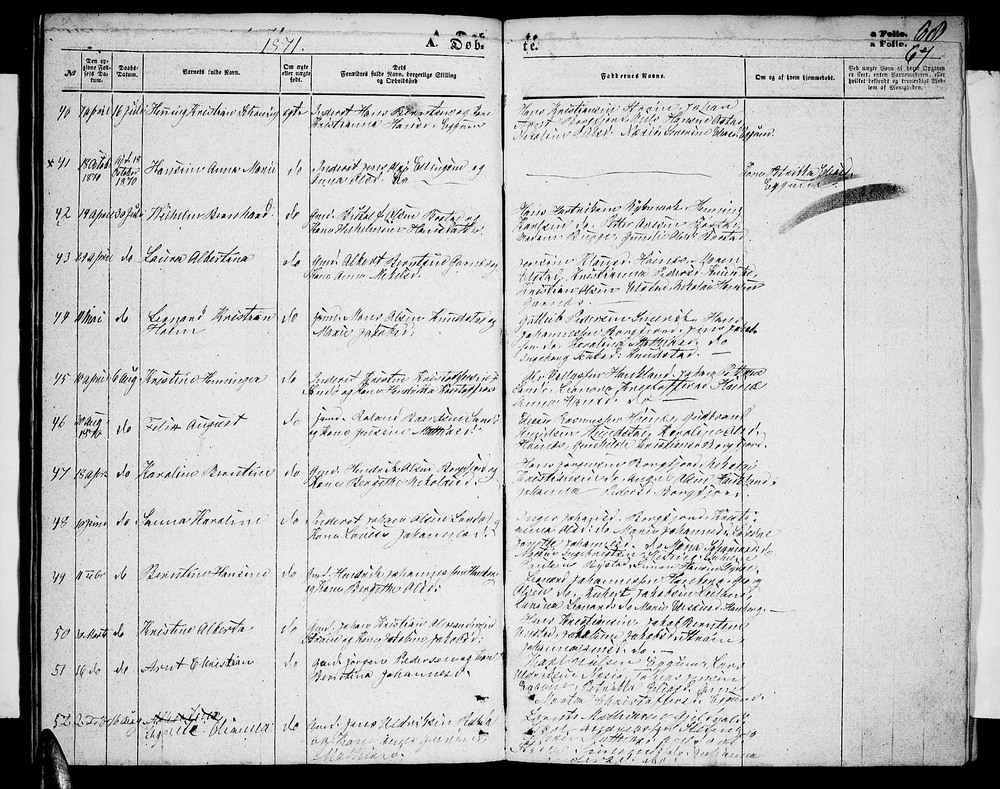 Ministerialprotokoller, klokkerbøker og fødselsregistre - Nordland, AV/SAT-A-1459/880/L1140: Parish register (copy) no. 880C02, 1861-1875, p. 67