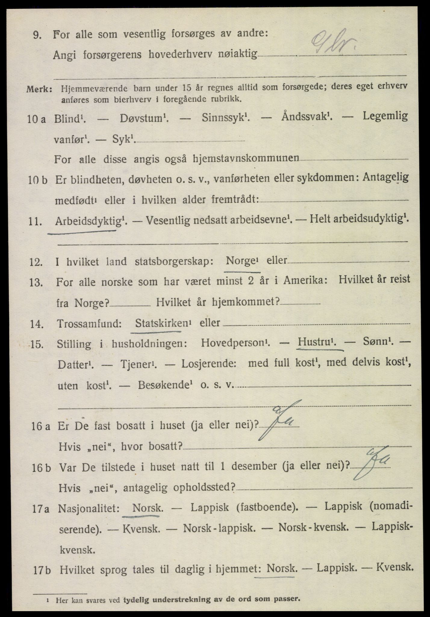 SAT, 1920 census for Hegra, 1920, p. 2159