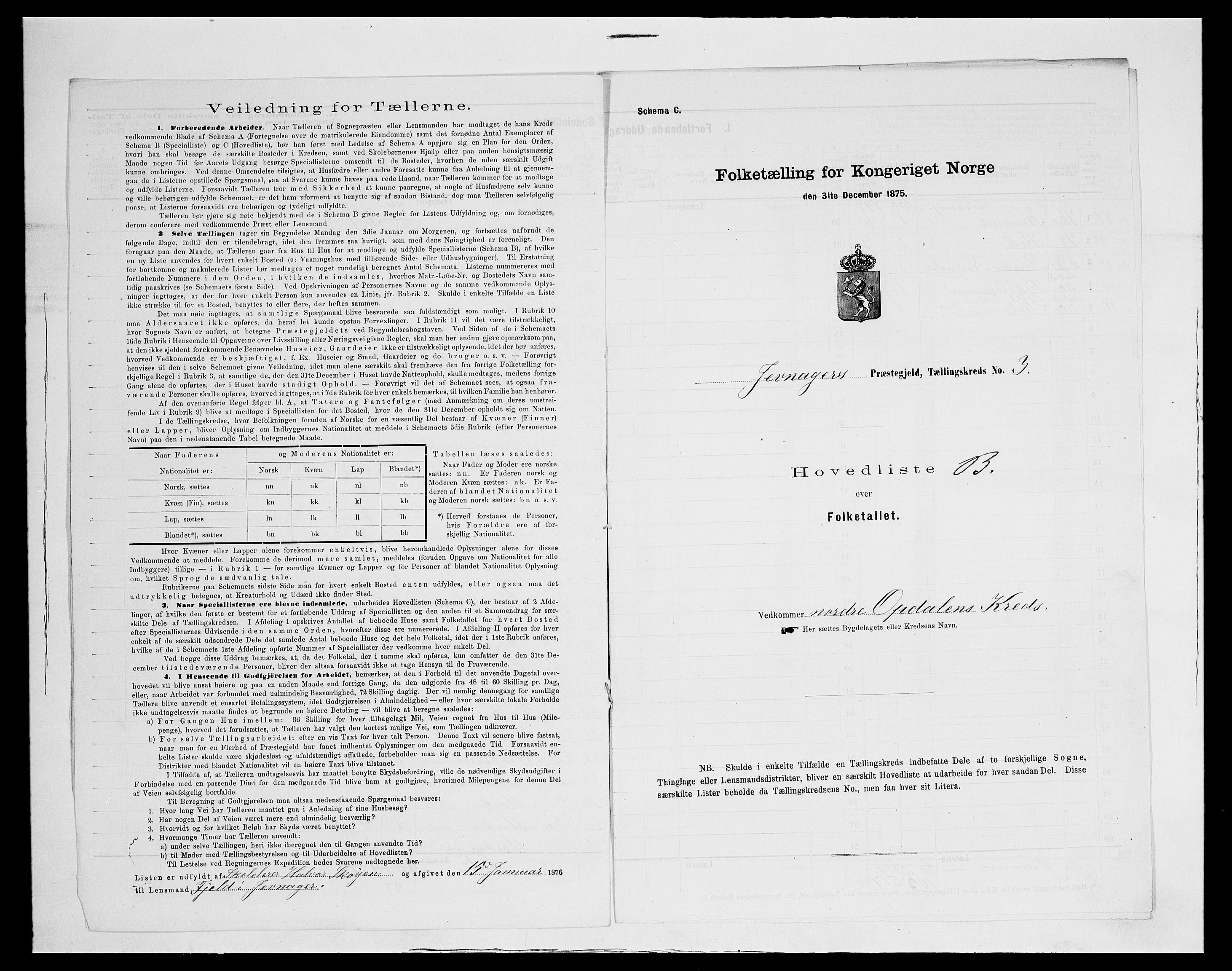 SAH, 1875 census for 0532P Jevnaker, 1875, p. 25