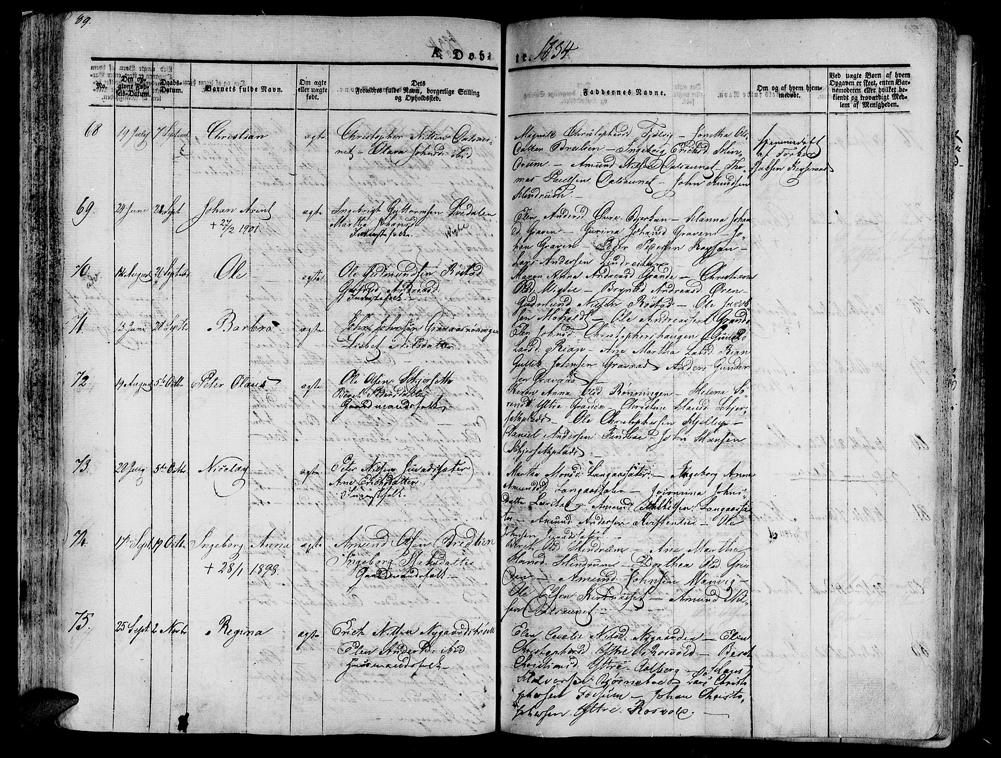 Ministerialprotokoller, klokkerbøker og fødselsregistre - Nord-Trøndelag, SAT/A-1458/701/L0006: Parish register (official) no. 701A06, 1825-1841, p. 89