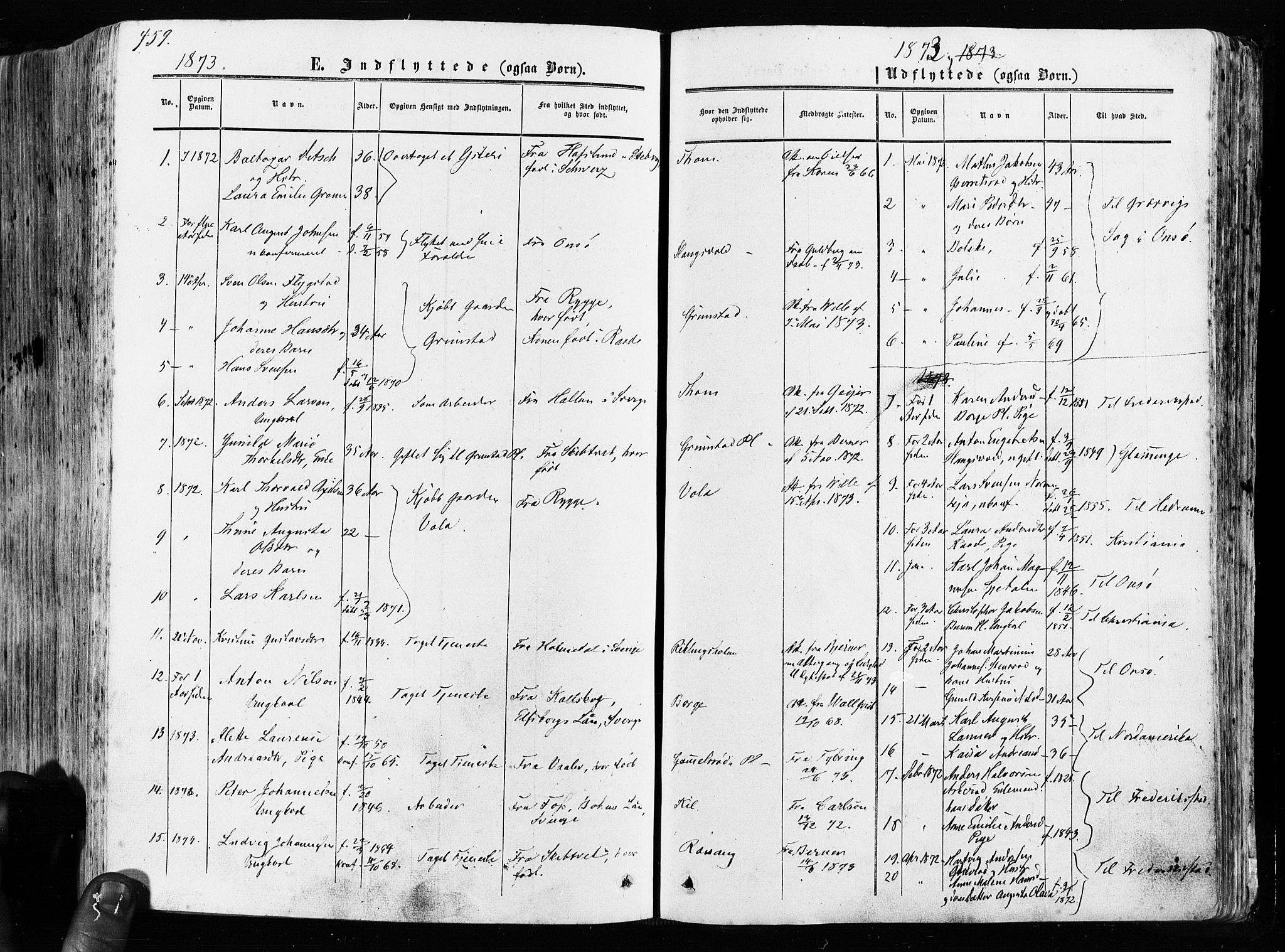 Råde prestekontor kirkebøker, AV/SAO-A-2009/F/Fa/L0006: Parish register (official) no. 6, 1854-1877, p. 459