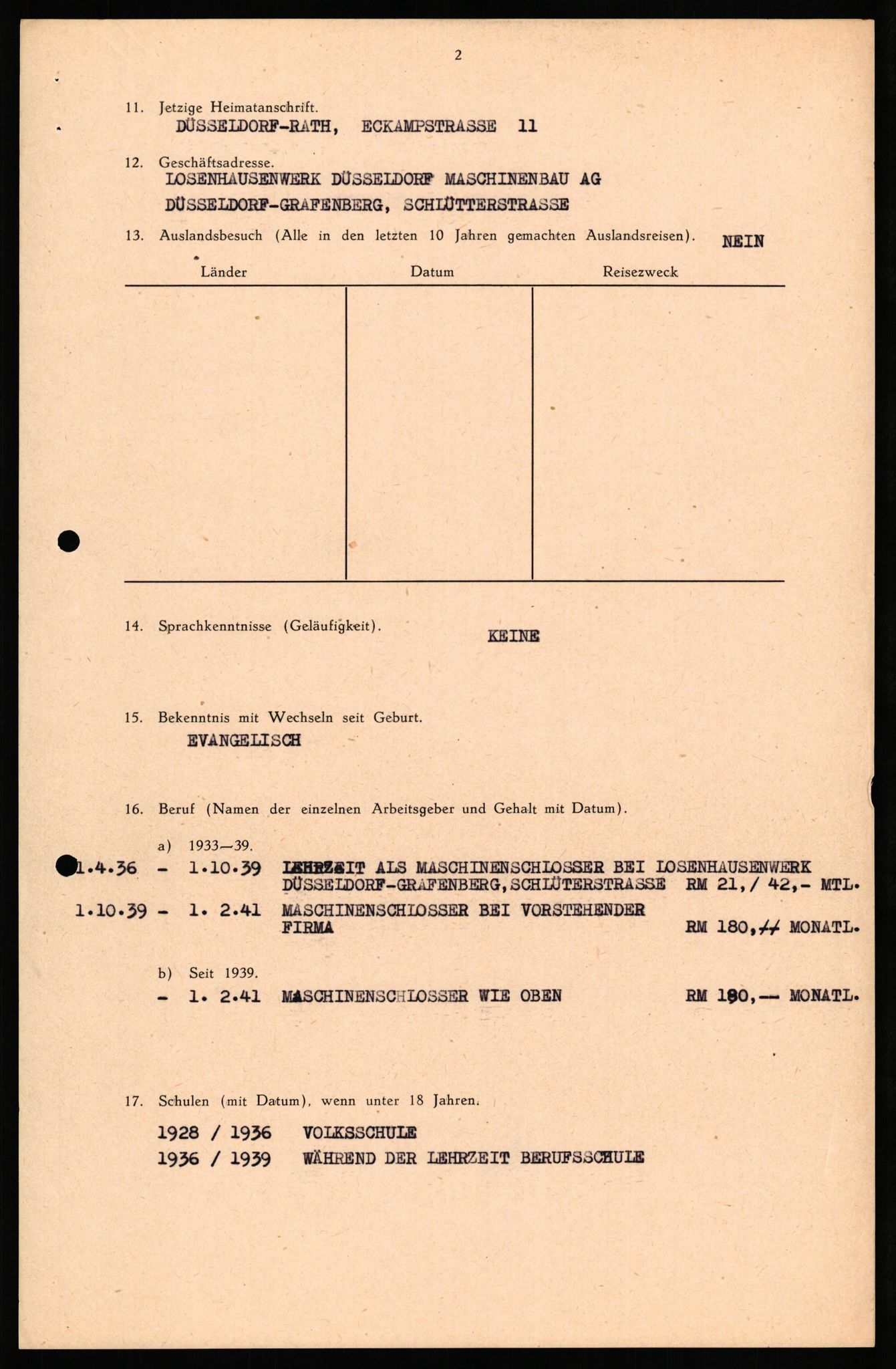 Forsvaret, Forsvarets overkommando II, AV/RA-RAFA-3915/D/Db/L0036: CI Questionaires. Tyske okkupasjonsstyrker i Norge. Tyskere., 1945-1946, p. 523