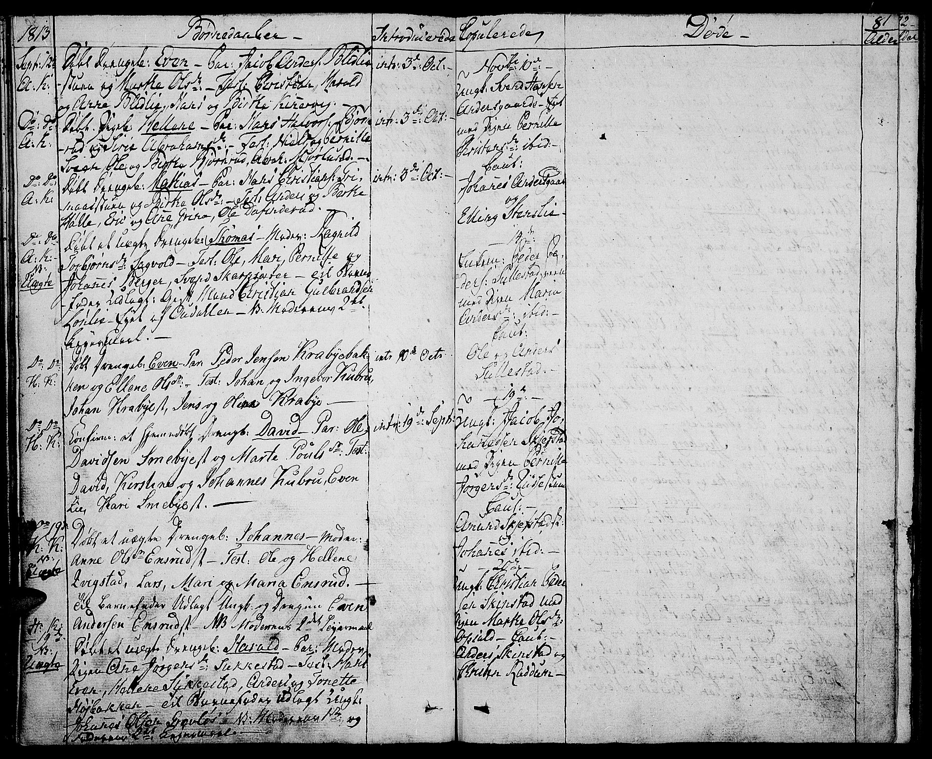 Toten prestekontor, AV/SAH-PREST-102/H/Ha/Haa/L0008: Parish register (official) no. 8, 1809-1814, p. 81