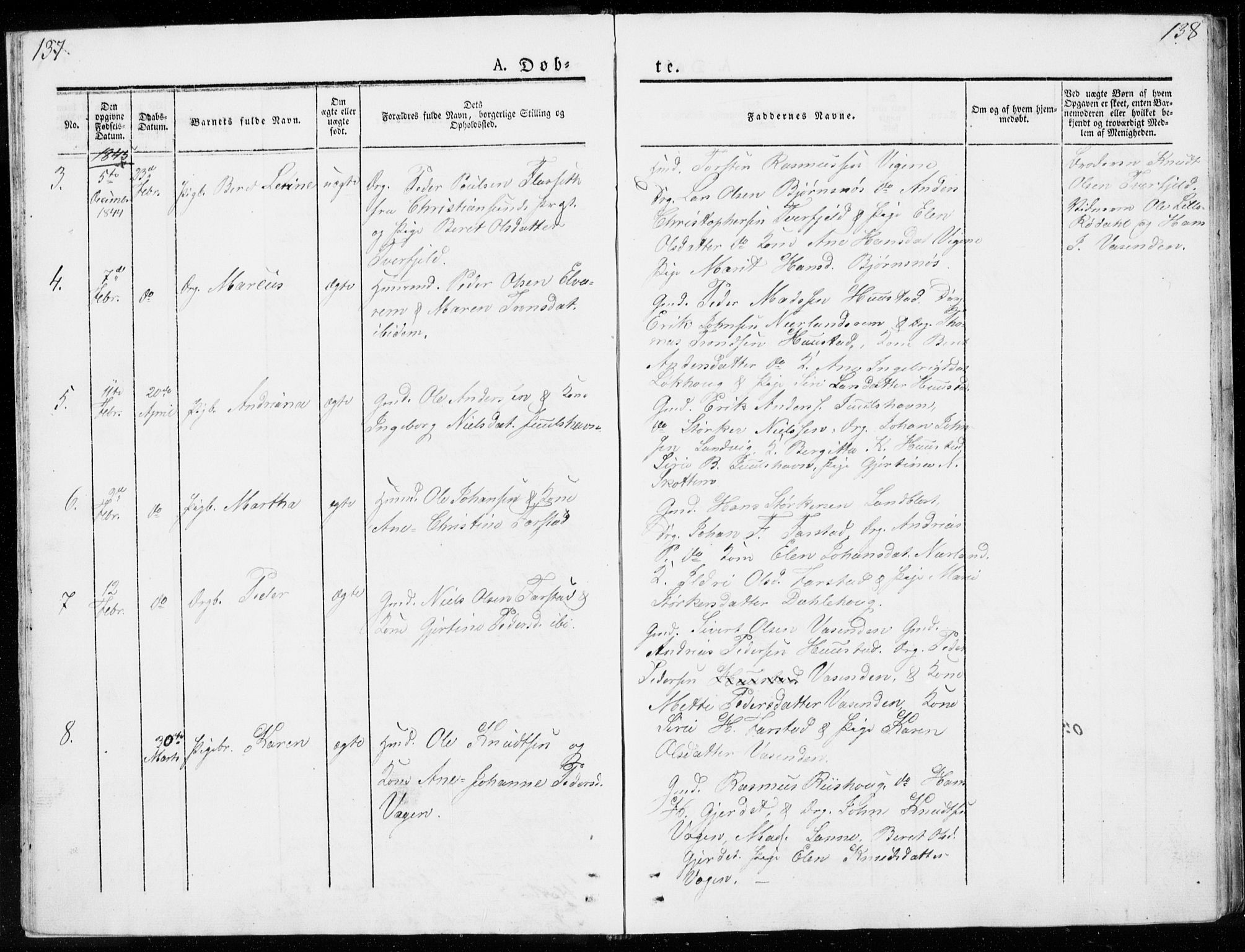 Ministerialprotokoller, klokkerbøker og fødselsregistre - Møre og Romsdal, AV/SAT-A-1454/566/L0766: Parish register (official) no. 566A05, 1842-1851, p. 137-138