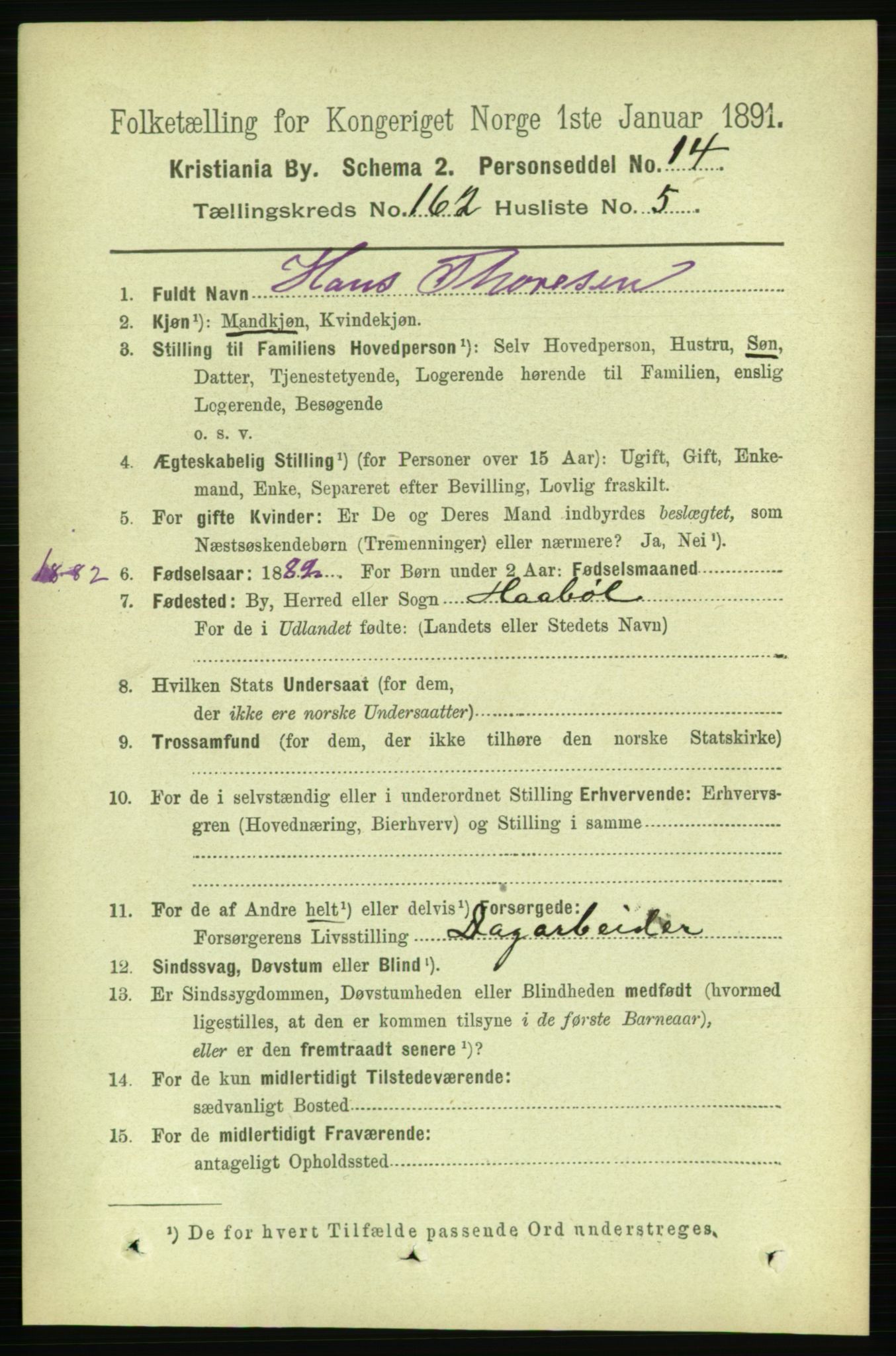 RA, 1891 census for 0301 Kristiania, 1891, p. 92824