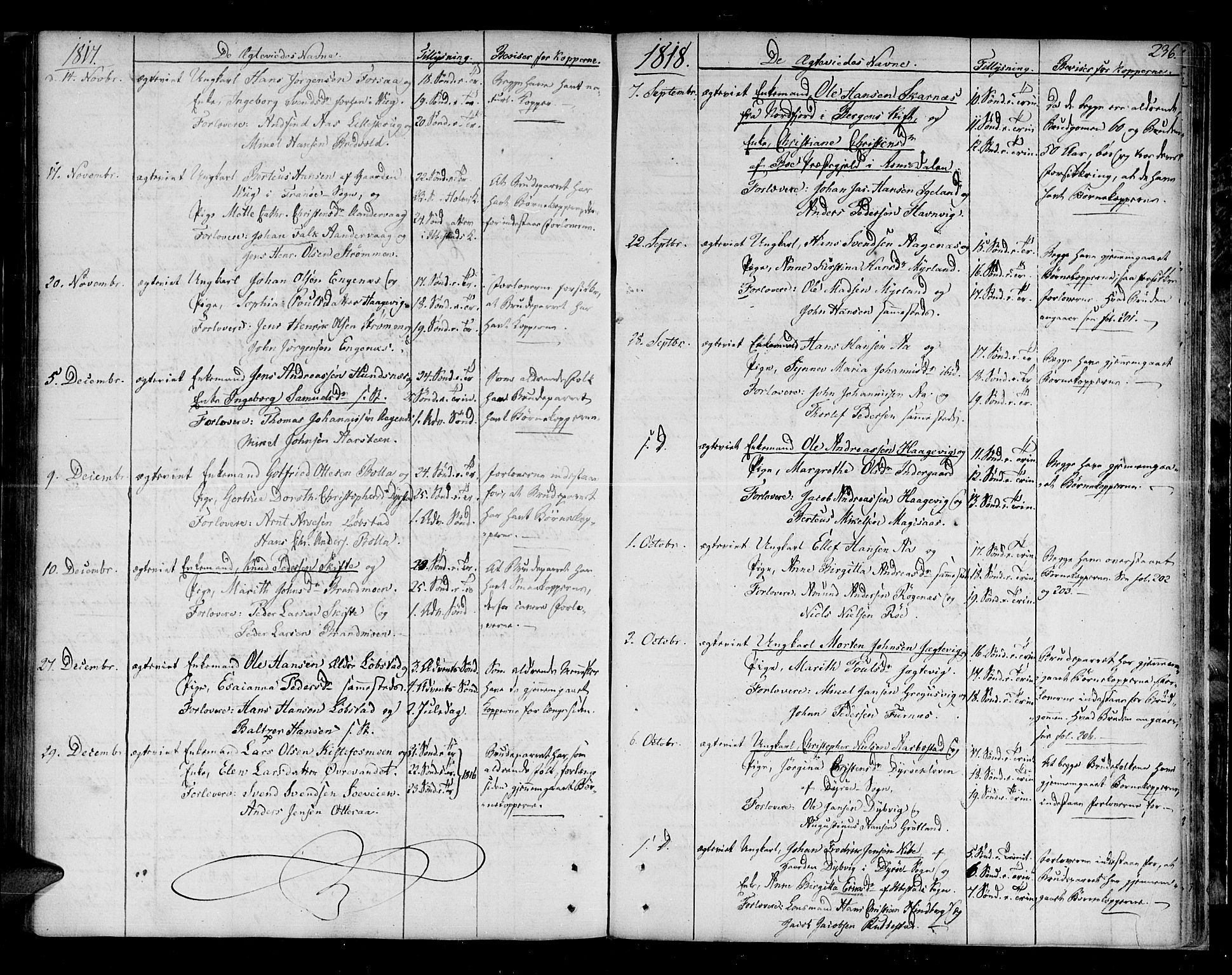 Ibestad sokneprestembete, SATØ/S-0077/H/Ha/Haa/L0004kirke: Parish register (official) no. 4, 1801-1824, p. 236