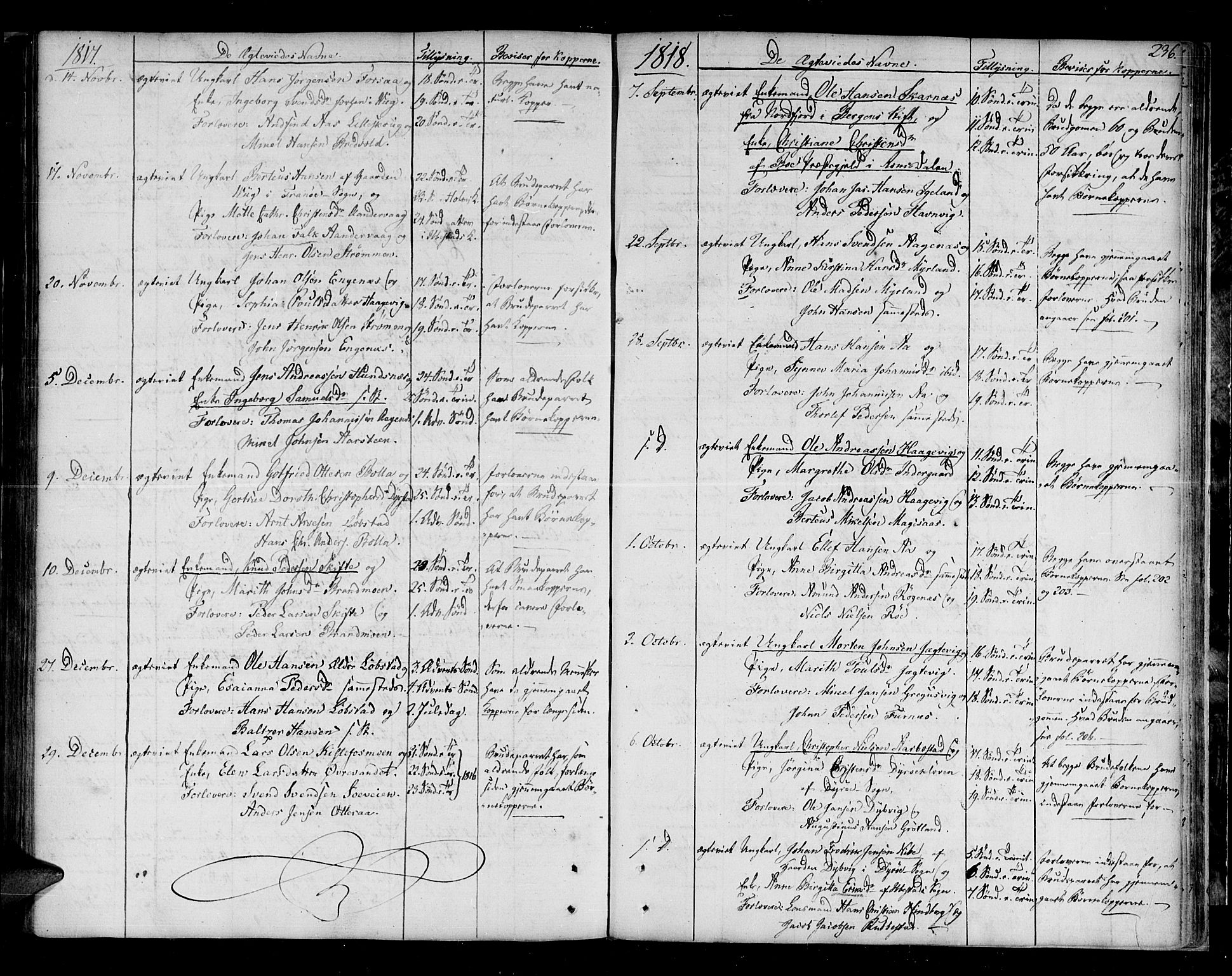 Ibestad sokneprestembete, AV/SATØ-S-0077/H/Ha/Haa/L0004kirke: Parish register (official) no. 4, 1801-1824, p. 236