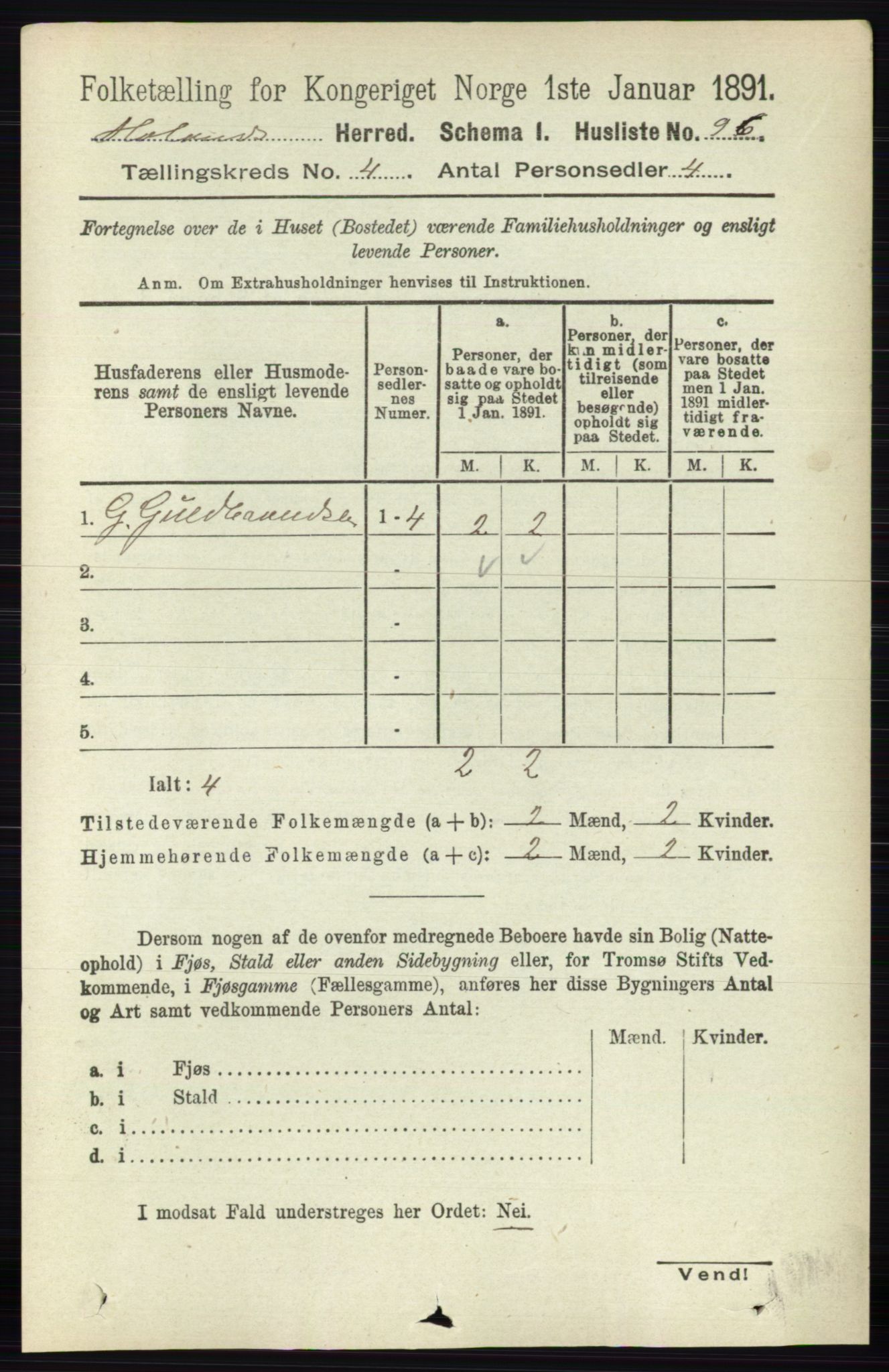 RA, 1891 census for 0221 Høland, 1891, p. 2552