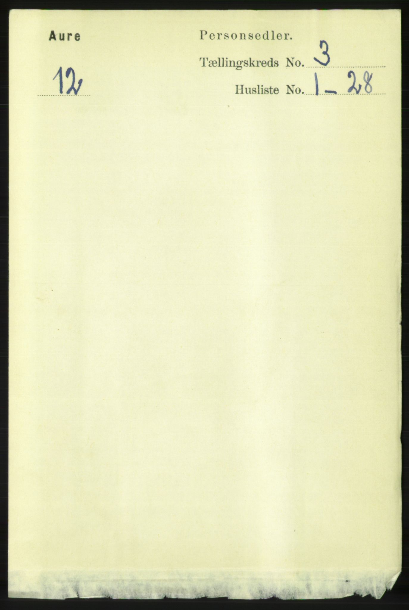 RA, 1891 census for 1569 Aure, 1891, p. 1550