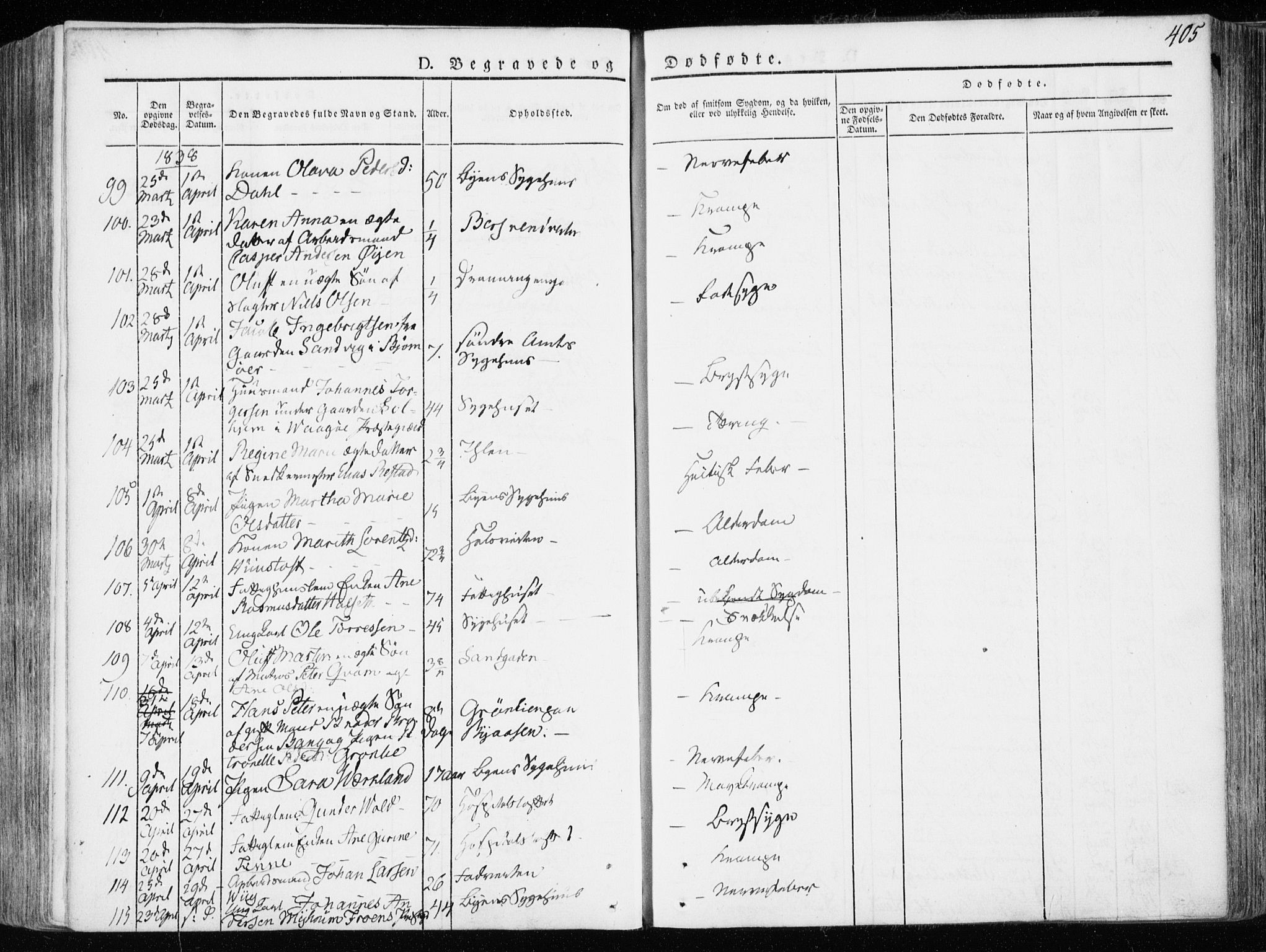 Ministerialprotokoller, klokkerbøker og fødselsregistre - Sør-Trøndelag, SAT/A-1456/601/L0047: Parish register (official) no. 601A15, 1831-1839, p. 405