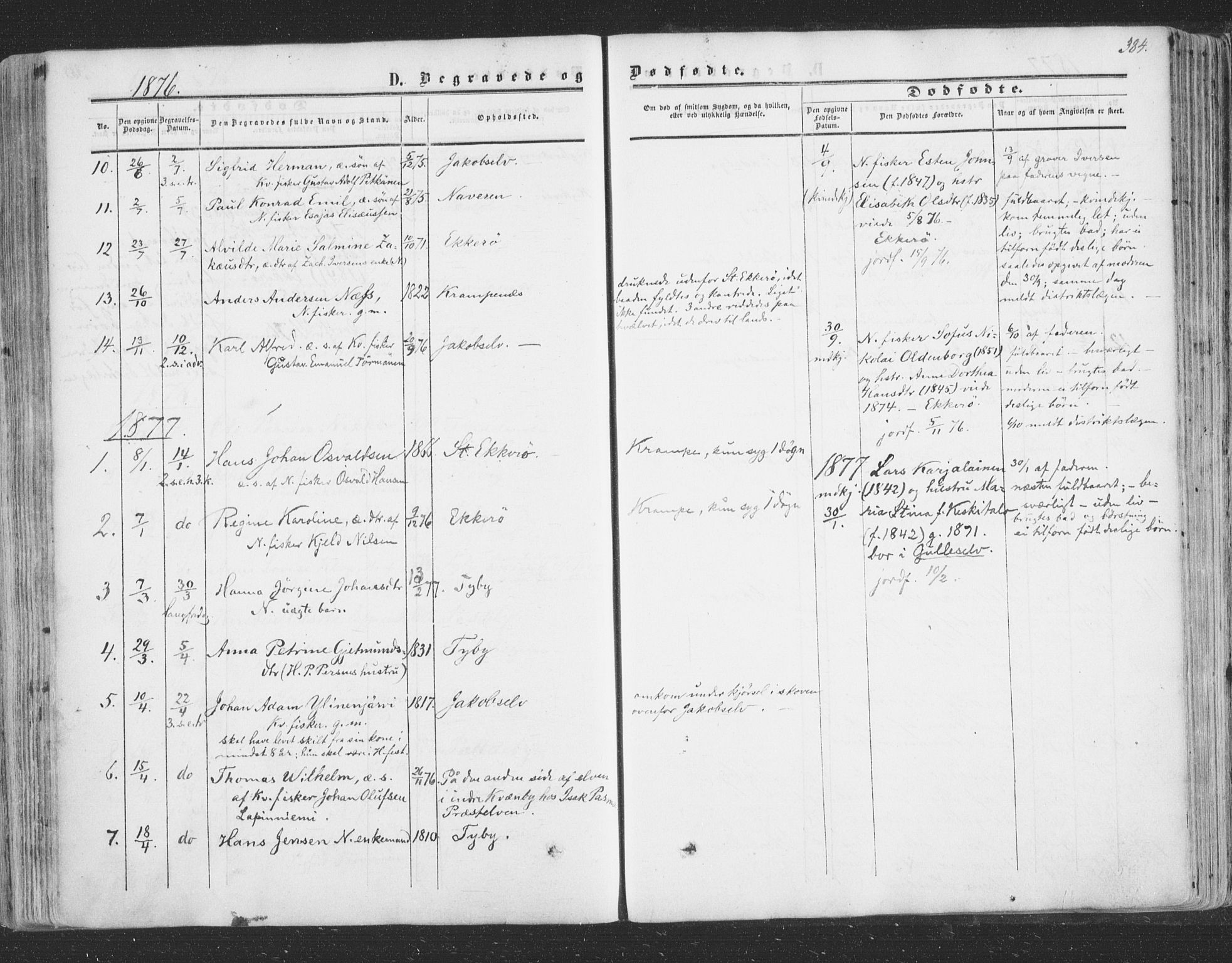 Vadsø sokneprestkontor, SATØ/S-1325/H/Ha/L0004kirke: Parish register (official) no. 4, 1854-1880, p. 384