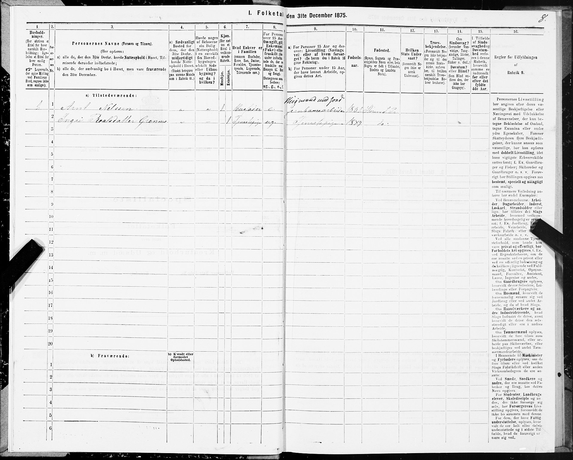 SAT, 1875 census for 1648P Støren, 1875, p. 1008