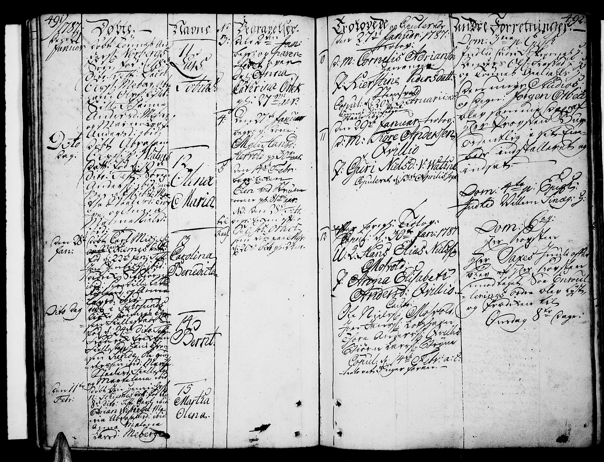 Lista sokneprestkontor, SAK/1111-0027/F/Fa/L0004: Parish register (official) no. A 4, 1768-1794, p. 491-492