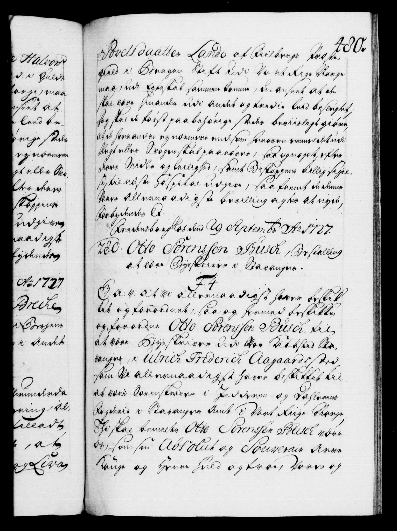 Danske Kanselli 1572-1799, AV/RA-EA-3023/F/Fc/Fca/Fcaa/L0025: Norske registre, 1726-1728, p. 480a