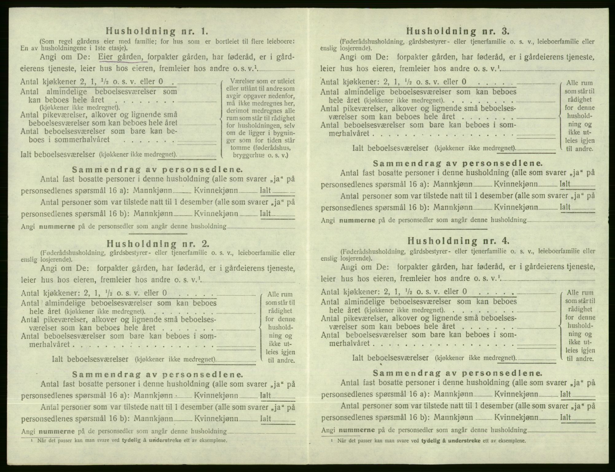 SAB, 1920 census for Voss, 1920, p. 1814