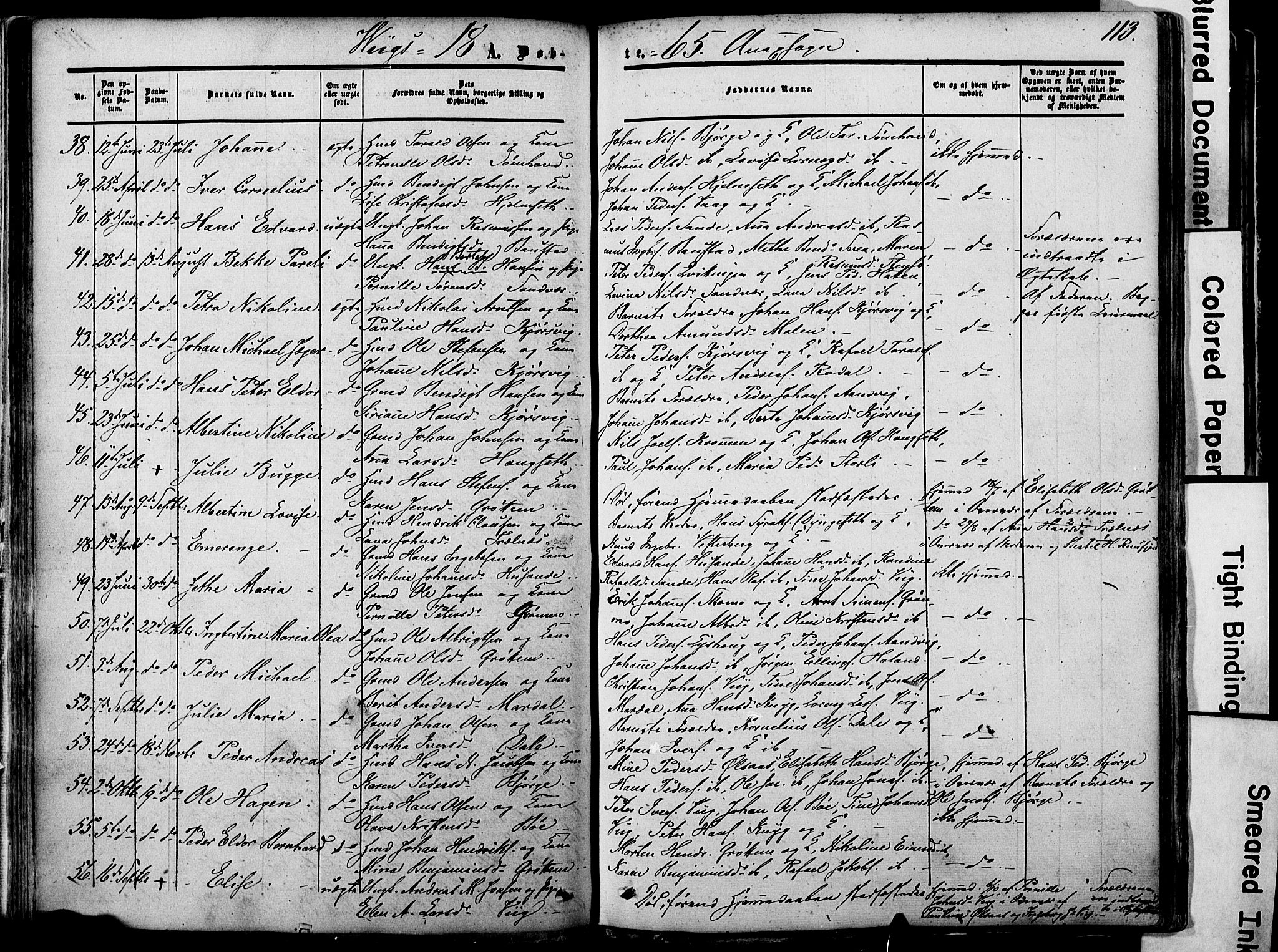 Ministerialprotokoller, klokkerbøker og fødselsregistre - Nordland, SAT/A-1459/812/L0176: Parish register (official) no. 812A05, 1834-1874, p. 113