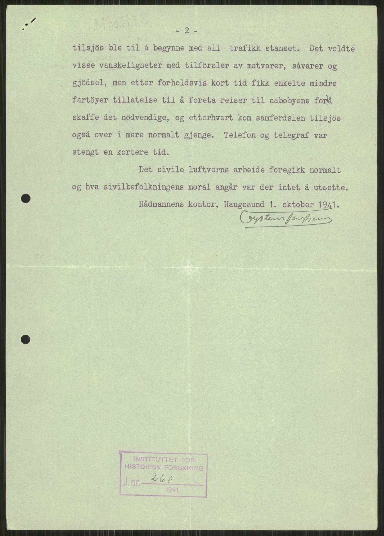 Forsvaret, Forsvarets krigshistoriske avdeling, AV/RA-RAFA-2017/Y/Ya/L0015: II-C-11-31 - Fylkesmenn.  Rapporter om krigsbegivenhetene 1940., 1940, p. 81