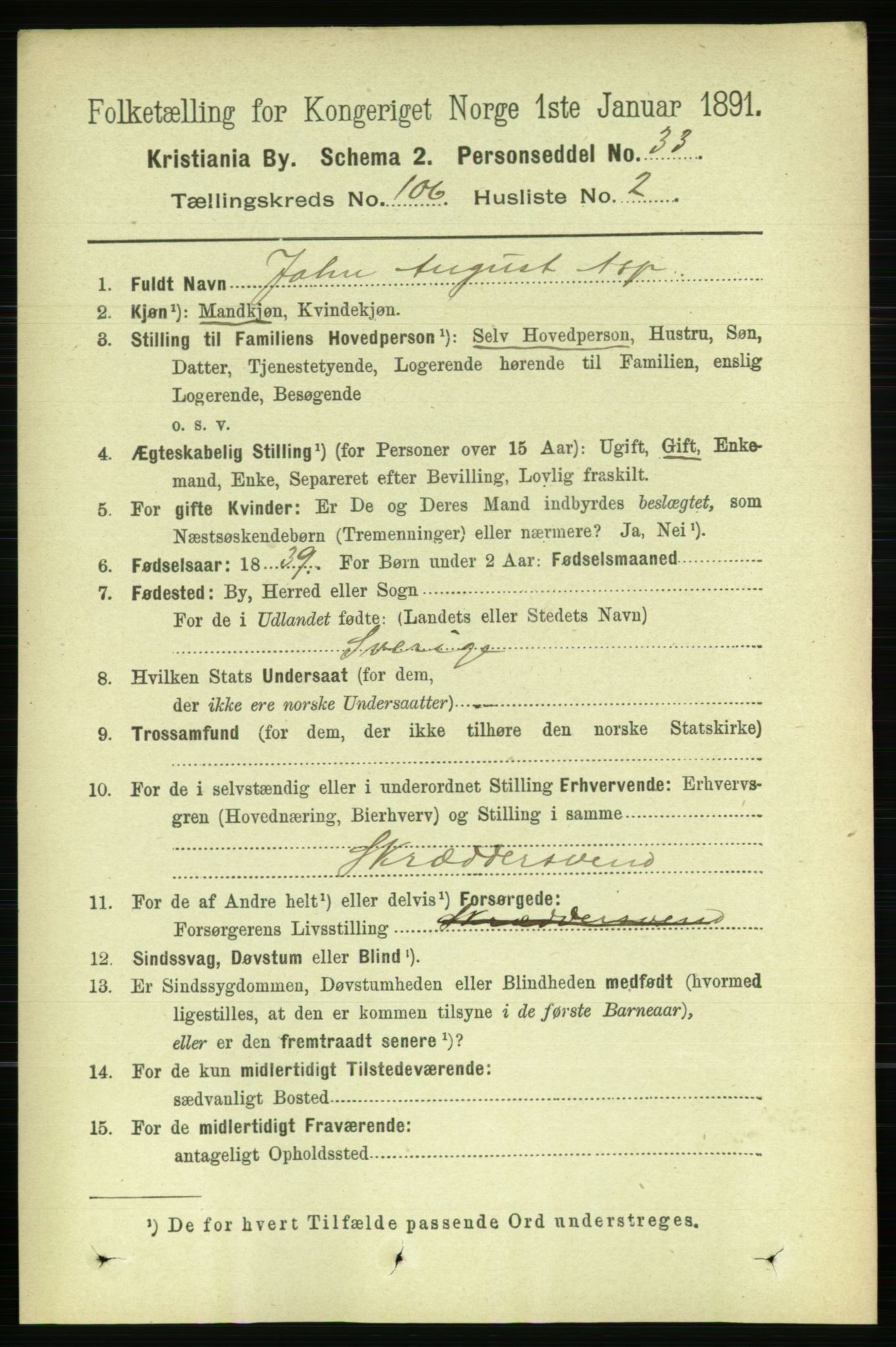 RA, 1891 census for 0301 Kristiania, 1891, p. 53857