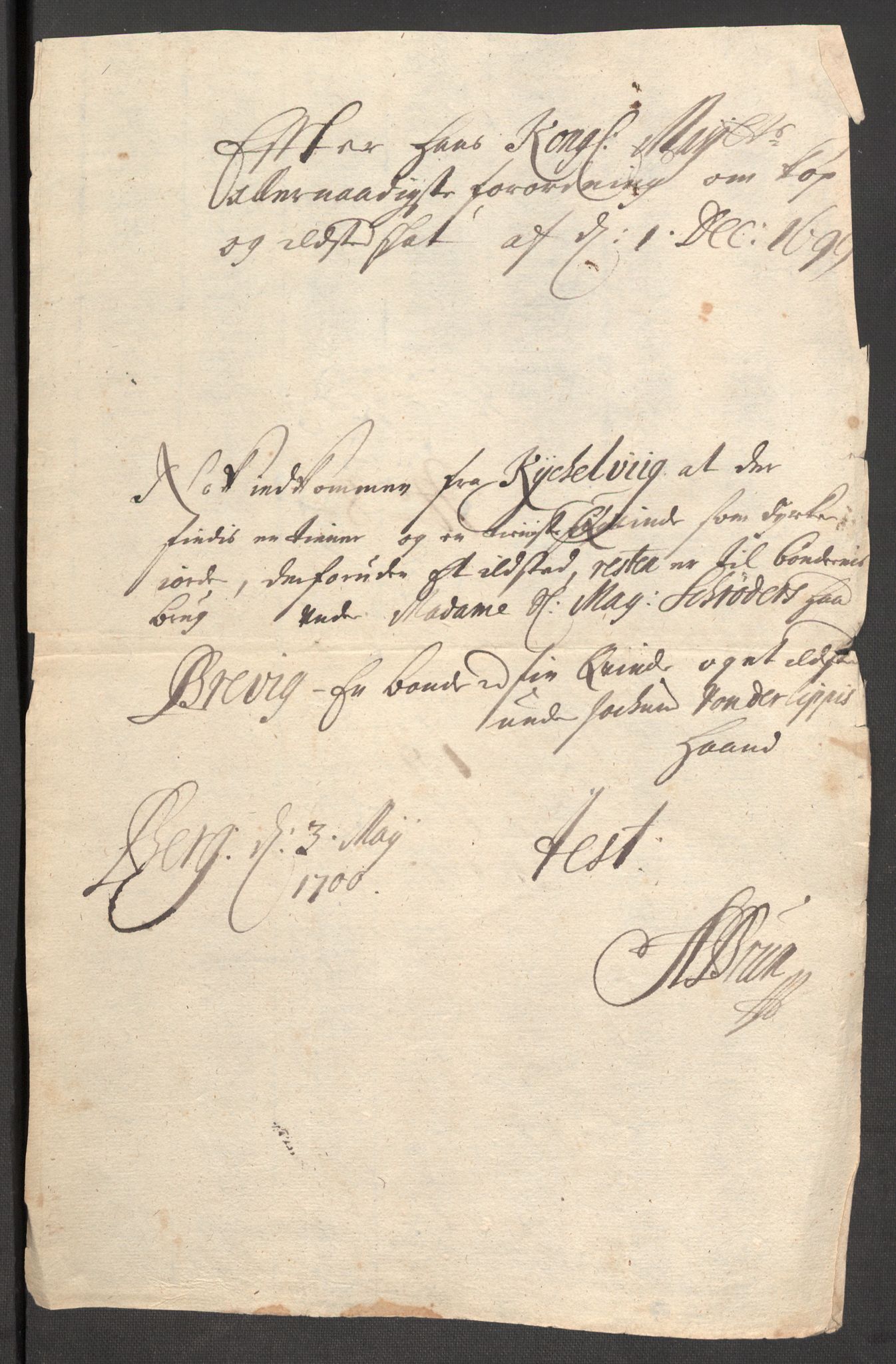 Rentekammeret inntil 1814, Reviderte regnskaper, Fogderegnskap, AV/RA-EA-4092/R51/L3184: Fogderegnskap Nordhordland og Voss, 1698-1699, p. 438