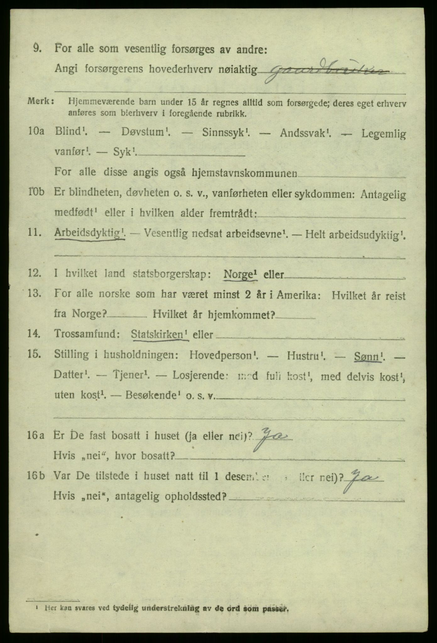 SAB, 1920 census for Sør-Vågsøy, 1920, p. 585