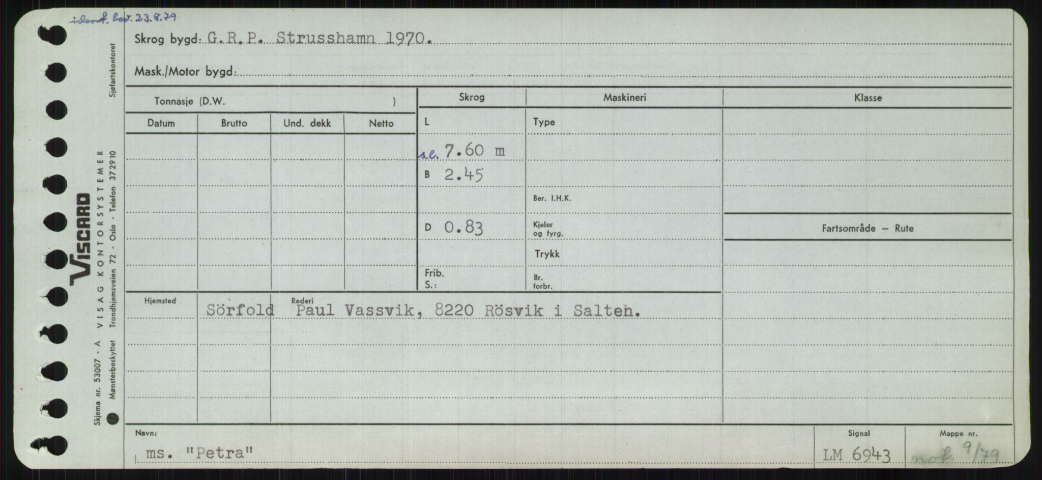 Sjøfartsdirektoratet med forløpere, Skipsmålingen, AV/RA-S-1627/H/Ha/L0004/0002: Fartøy, Mas-R / Fartøy, Odin-R, p. 291
