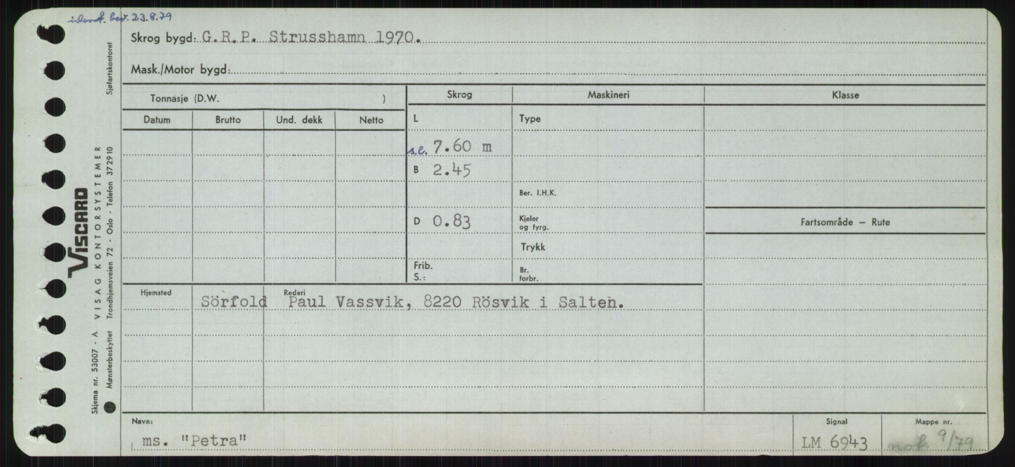 Sjøfartsdirektoratet med forløpere, Skipsmålingen, RA/S-1627/H/Ha/L0004/0002: Fartøy, Mas-R / Fartøy, Odin-R, p. 291