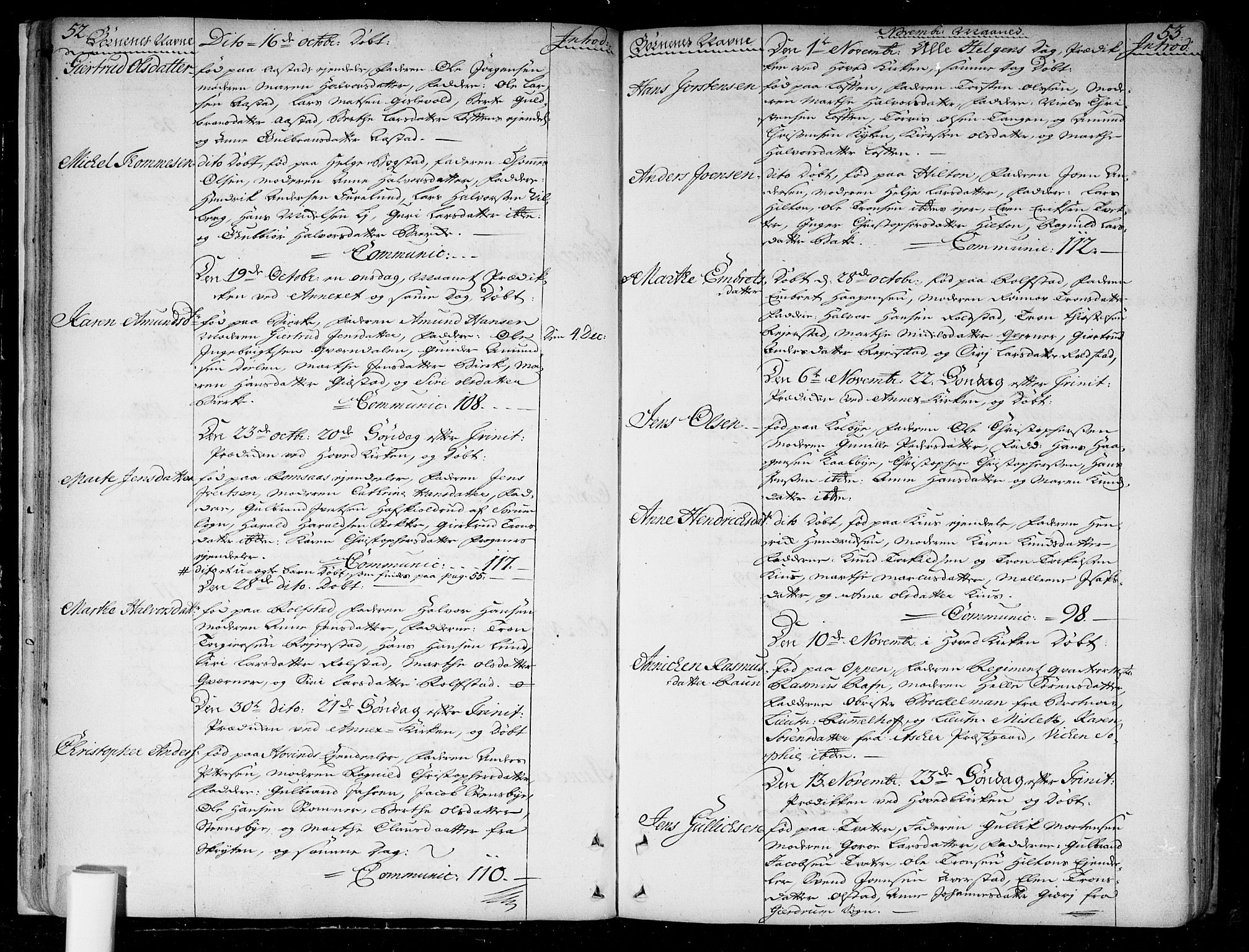 Ullensaker prestekontor Kirkebøker, AV/SAO-A-10236a/F/Fa/L0005: Parish register (official) no. I 5, 1733-1762, p. 52-53