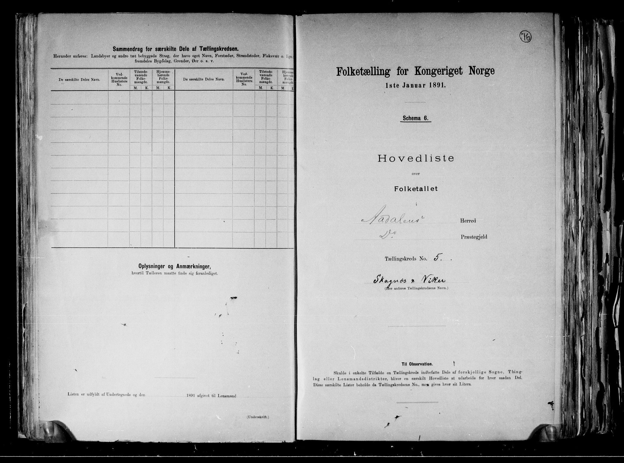 RA, 1891 census for 0614 Ådal, 1891, p. 17