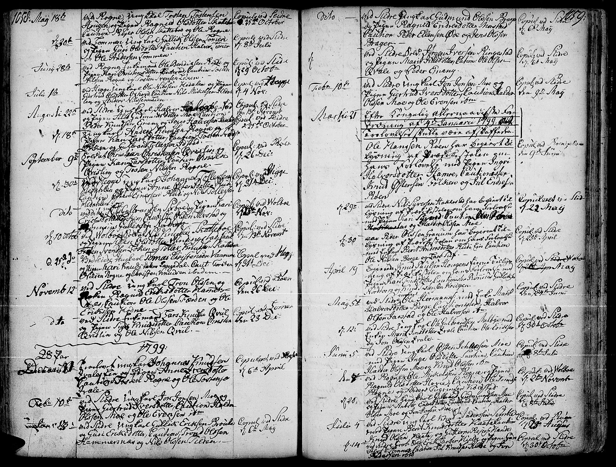 Slidre prestekontor, AV/SAH-PREST-134/H/Ha/Haa/L0001: Parish register (official) no. 1, 1724-1814, p. 1058-1059