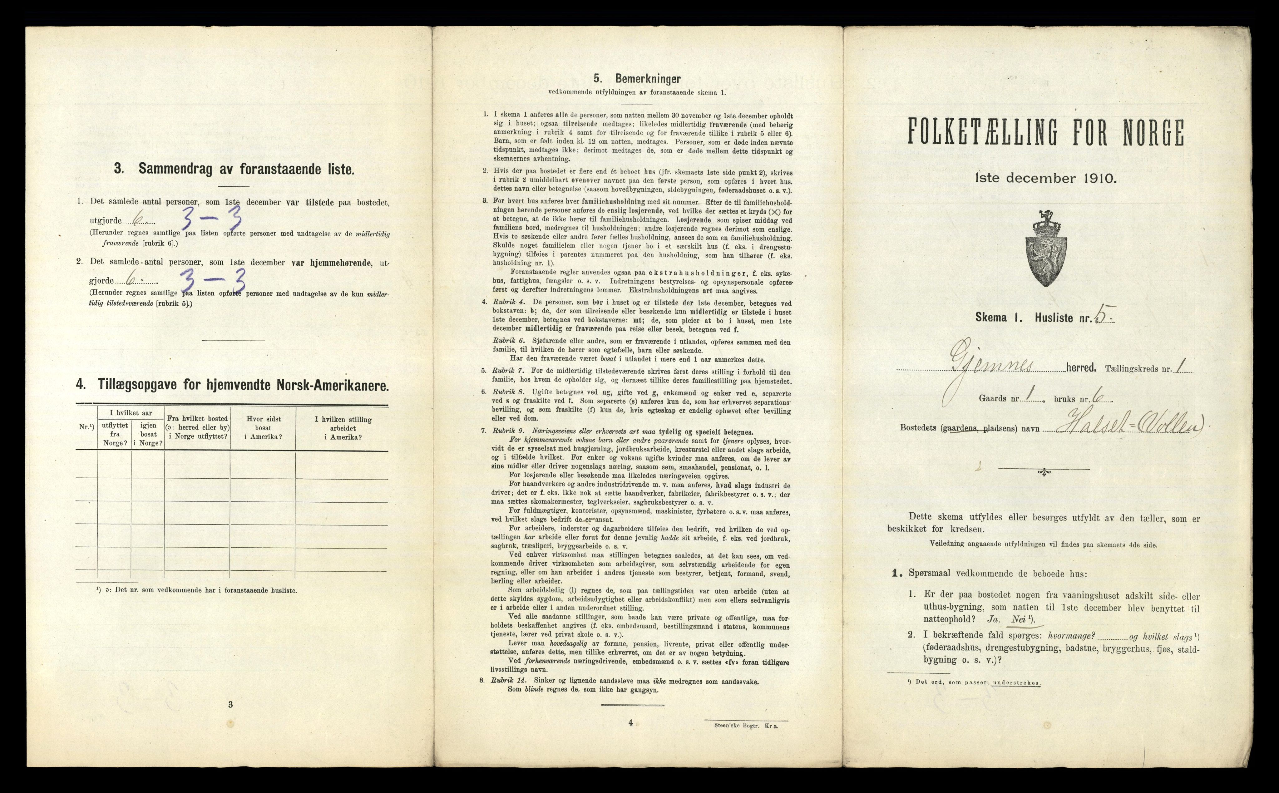 RA, 1910 census for Gjemnes, 1910, p. 25